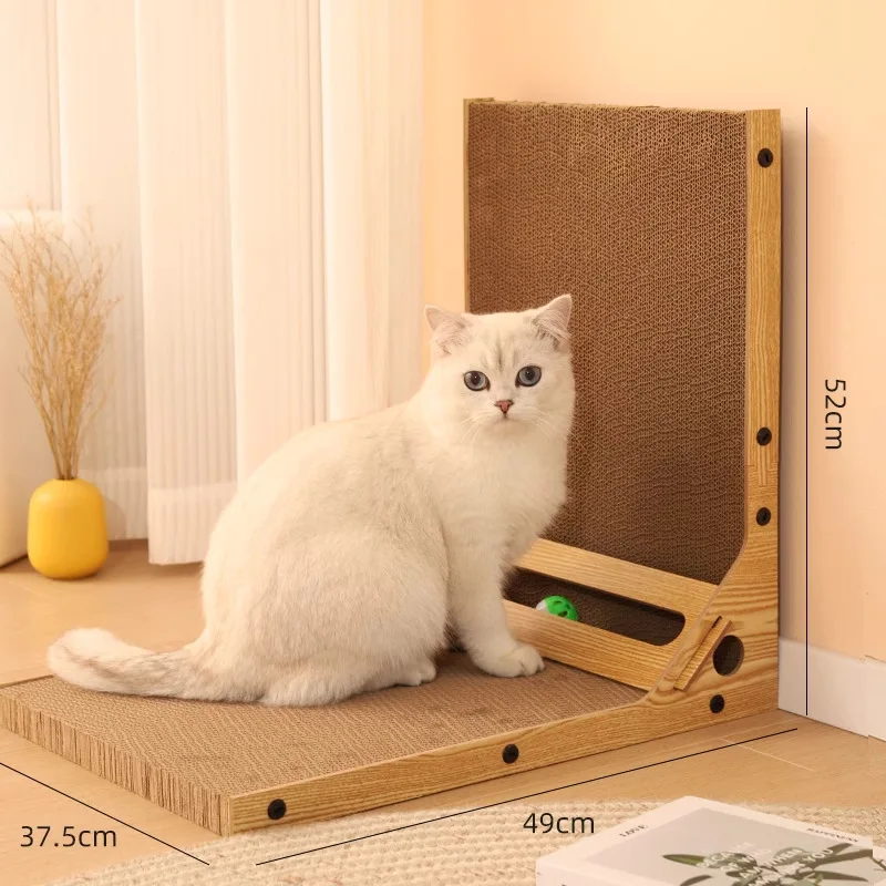 L-type cat scratch board cat bed integrated cat toy, right angle pet cat paw grinding toy
L-type cat scratch board cat bed integrated cat toy, right angle pet cat paw grinding toy