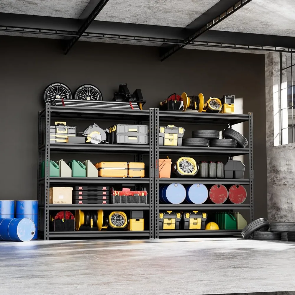 5-Tier 40" W x 20" D x 72" H Storage Shelves – 2800 LB Metal Garage Shelving, Adjustable & Heavy-Duty
5-Tier 40" W x 20" D x 72" H Storage Shelves – 2800 LB Metal Garage Shelving, Adjustable & Heavy-Duty