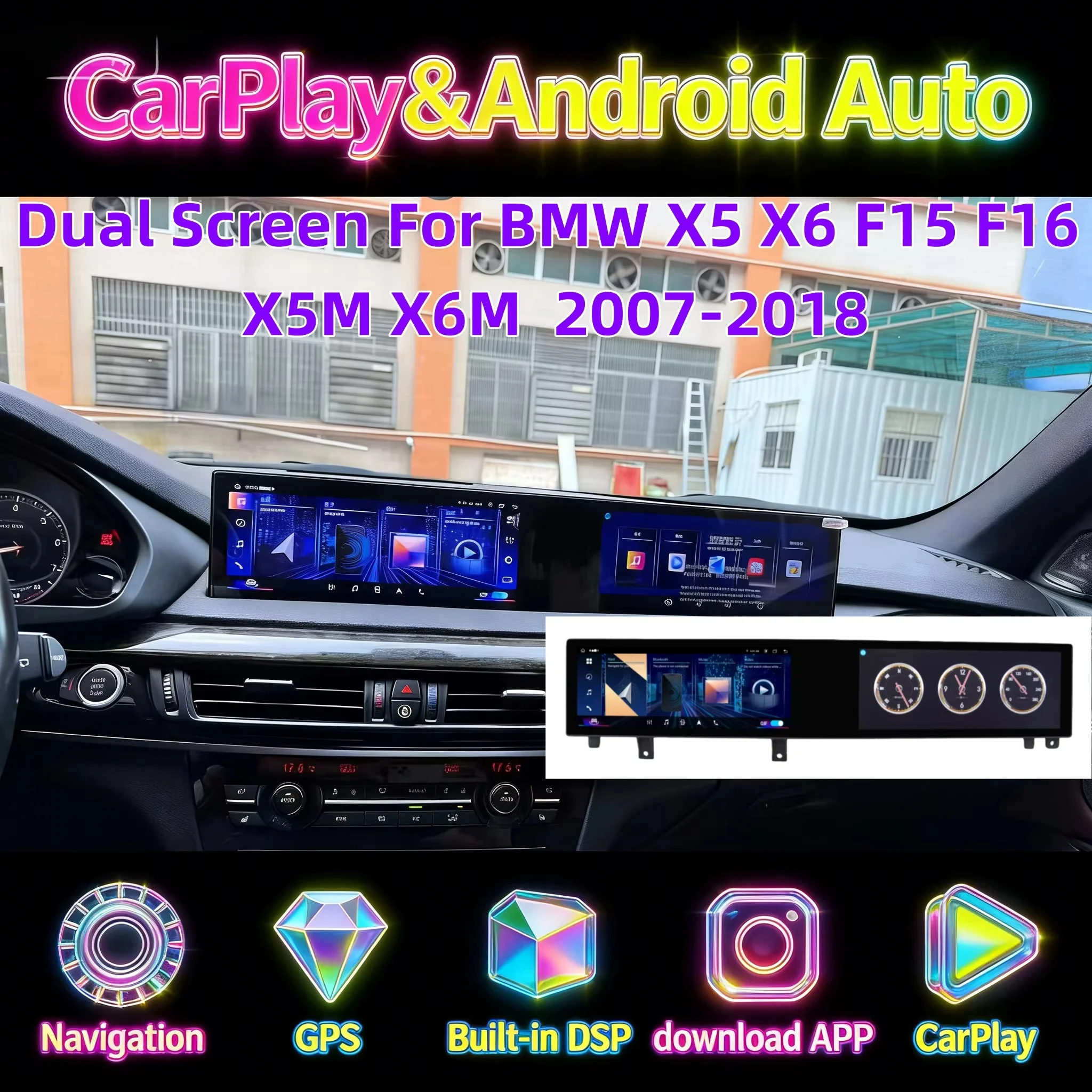 Wireless CarPlay Multimedia Video DSP Stereo For BMW X5 X6 F15 F16 X5M X6M 2007-2018 Android 4G Navi Bluetooth DSP SIM Canbus
Wireless CarPlay Multimedia Video DSP Stereo For BMW X5 X6 F15 F16 X5M X6M 2007-2018 Android 4G Navi Bluetooth DSP SIM Canbus