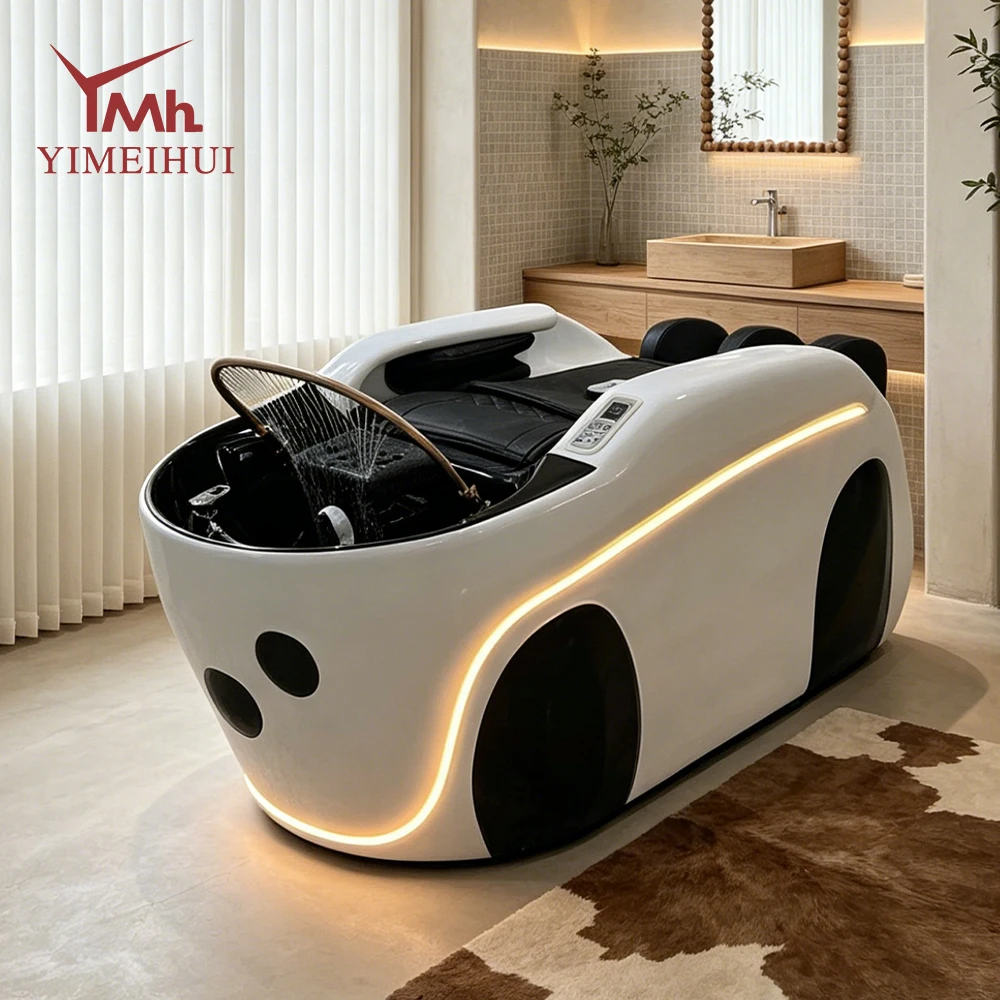 Salon spa hair washing station massage furniture panda shaped fiberglass shampoo bed
Salon spa hair washing station massage furniture panda shaped fiberglass shampoo bed