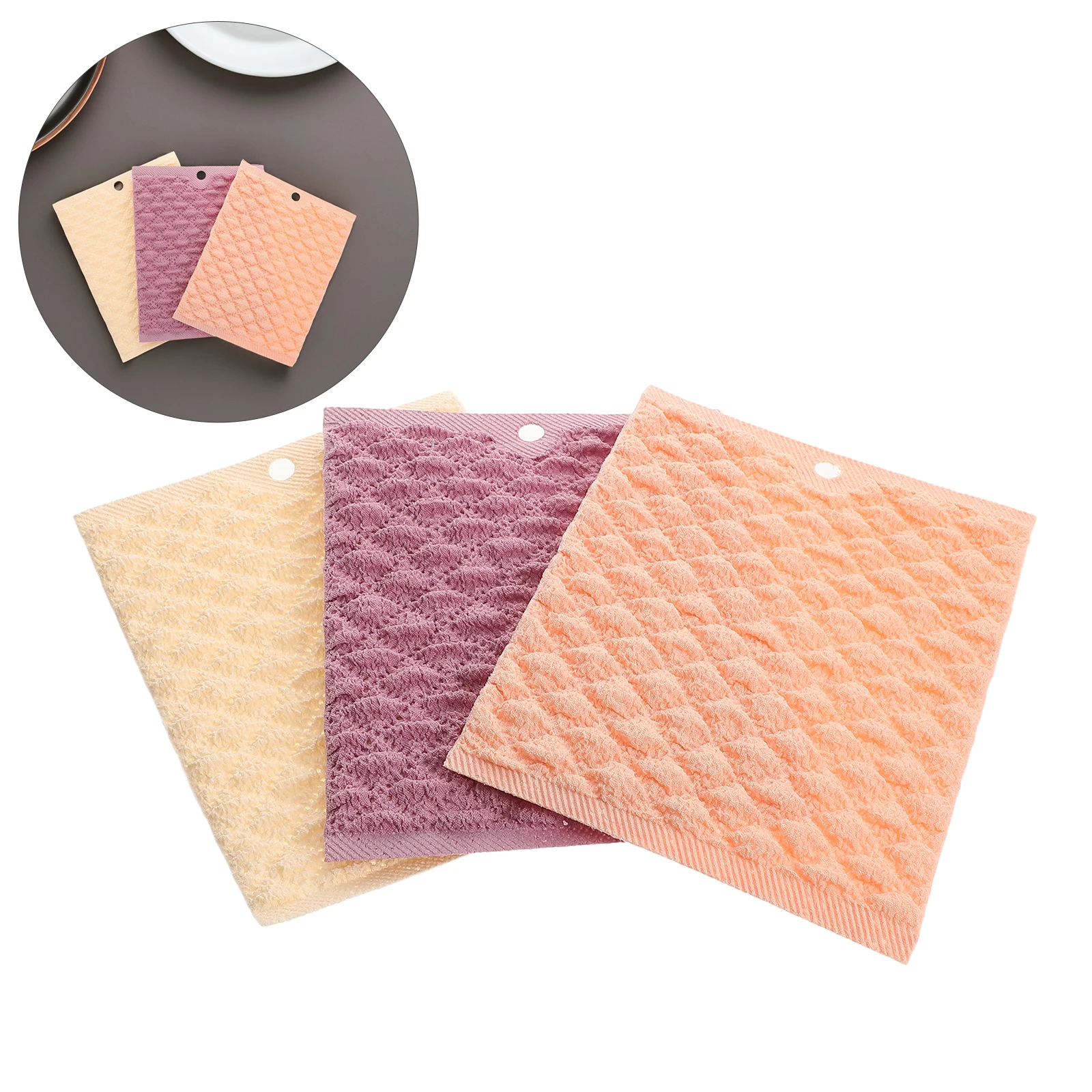 3pcs Bubble Dishwashing Cloth Absorbent Washable Rags Nonstick Oil Kitchen Towel Dish Cloths Reusable Cleaning Tools Polyester
3pcs Bubble Dishwashing Cloth Absorbent Washable Rags Nonstick Oil Kitchen Towel Dish Cloths Reusable Cleaning Tools Polyester