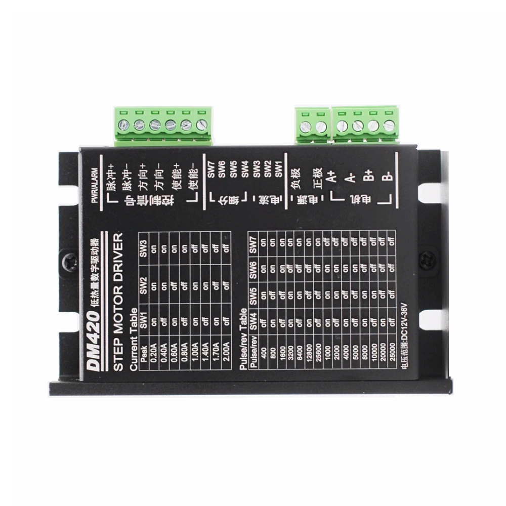 DM420 42/39/35/20 Stepper Motor Driver 128 Subdivision Stepper Motor Drive Board With Overheat/Overvoltage/Overcurrent Detection
DM420 42/39/35/20 Stepper Motor Driver 128 Subdivision Stepper Motor Drive Board With Overheat/Overvoltage/Overcurrent Detection