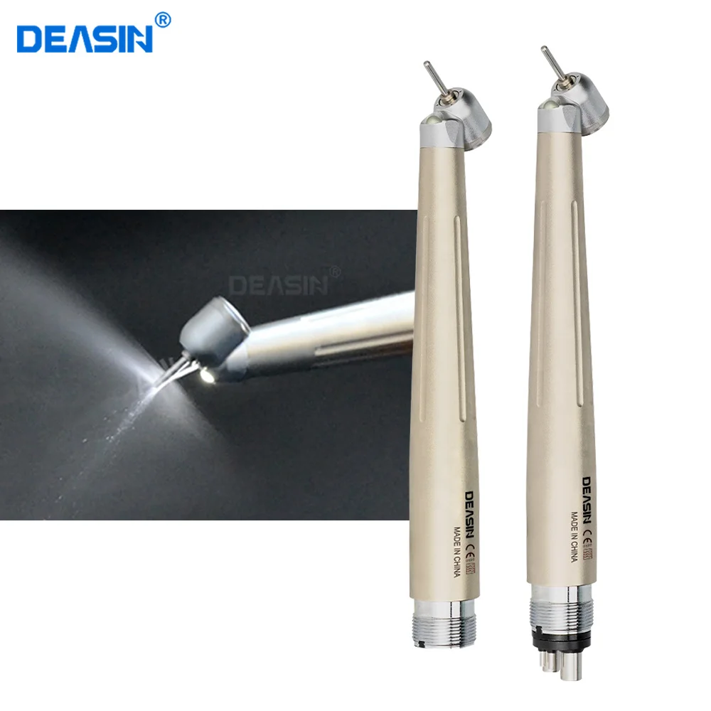 DEASIN Dental Equipment Dental 45 Degree Anti-Retraction Surgery LED High Speed Handpiece Pneumatic Turbine
DEASIN Dental Equipment Dental 45 Degree Anti-Retraction Surgery LED High Speed Handpiece Pneumatic Turbine