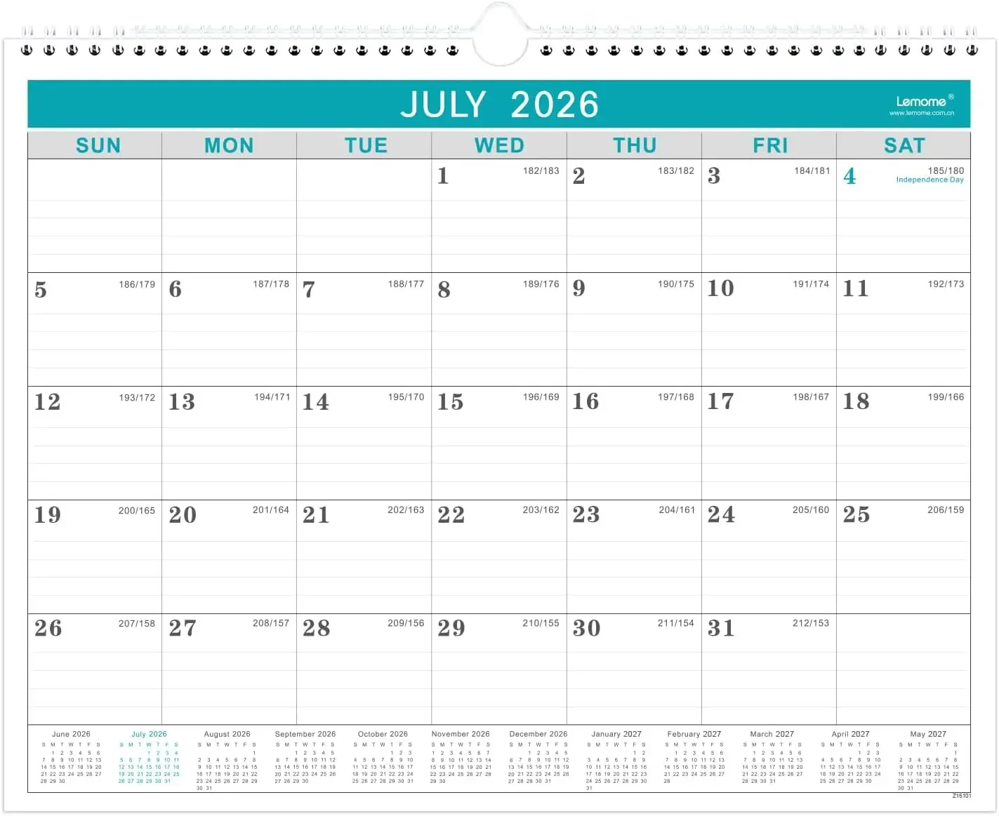 18-Month Wall Calendar July 2026-Dec 2027, Thick Paper, Large 11.5x14.6in, Green Hanging Planner for Home Office
18-Month Wall Calendar July 2026-Dec 2027, Thick Paper, Large 11.5x14.6in, Green Hanging Planner for Home Office