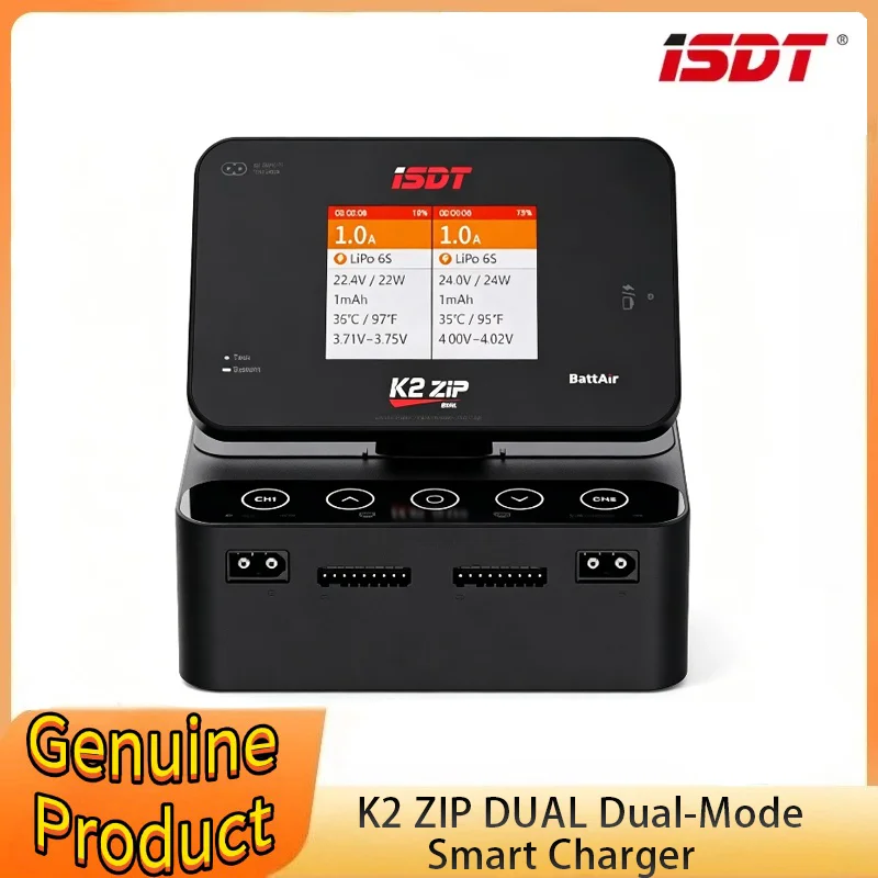 ISDT K2 ZIP AC 200W / DC 500Wx2 Dual Channel Smart Charger with 2.8 Inch IPS LCD Screen for 1~8S LiFe Lilon LiPo 1~7S LiHv
ISDT K2 ZIP AC 200W / DC 500Wx2 Dual Channel Smart Charger with 2.8 Inch IPS LCD Screen for 1~8S LiFe Lilon LiPo 1~7S LiHv