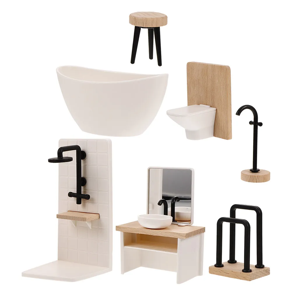 1Set Realistic Miniature Bathroom Furniture Set for Dollhouse Bathroom Decoration Accessories Small Bathtub Toilet Playset
1Set Realistic Miniature Bathroom Furniture Set for Dollhouse Bathroom Decoration Accessories Small Bathtub Toilet Playset