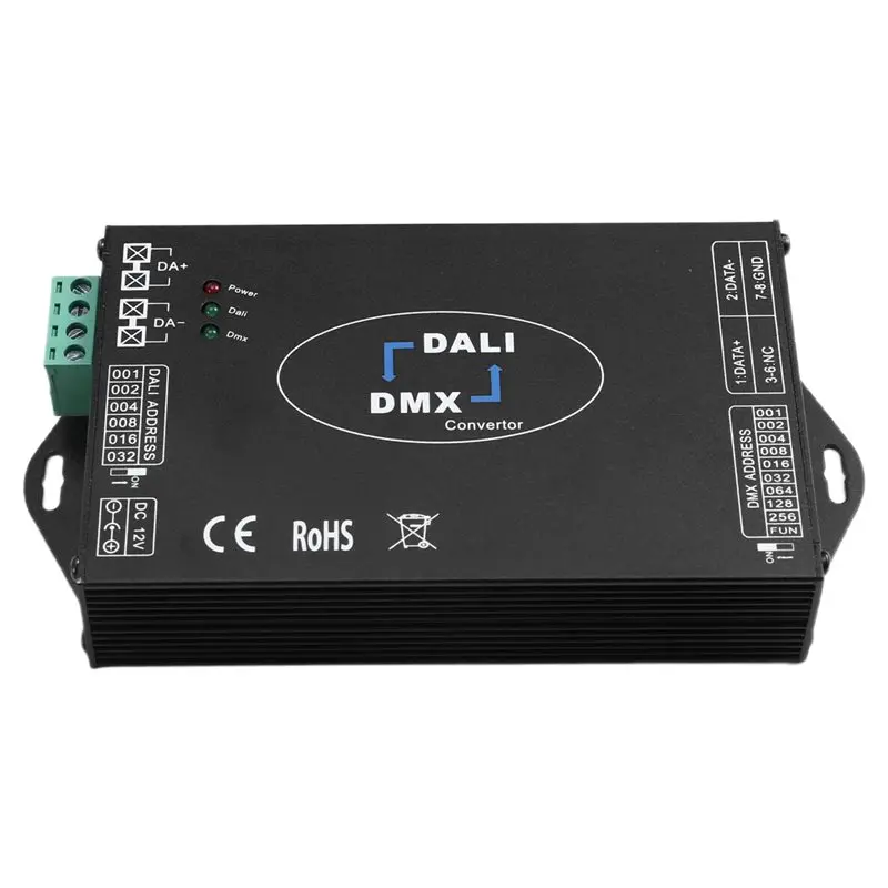 B50C Dali Dmx512 Signal Converter DALI To DMX512/DMX To DALI Signal Dimming Signal Conversion Controller Led 12V -48V
B50C Dali Dmx512 Signal Converter DALI To DMX512/DMX To DALI Signal Dimming Signal Conversion Controller Led 12V -48V