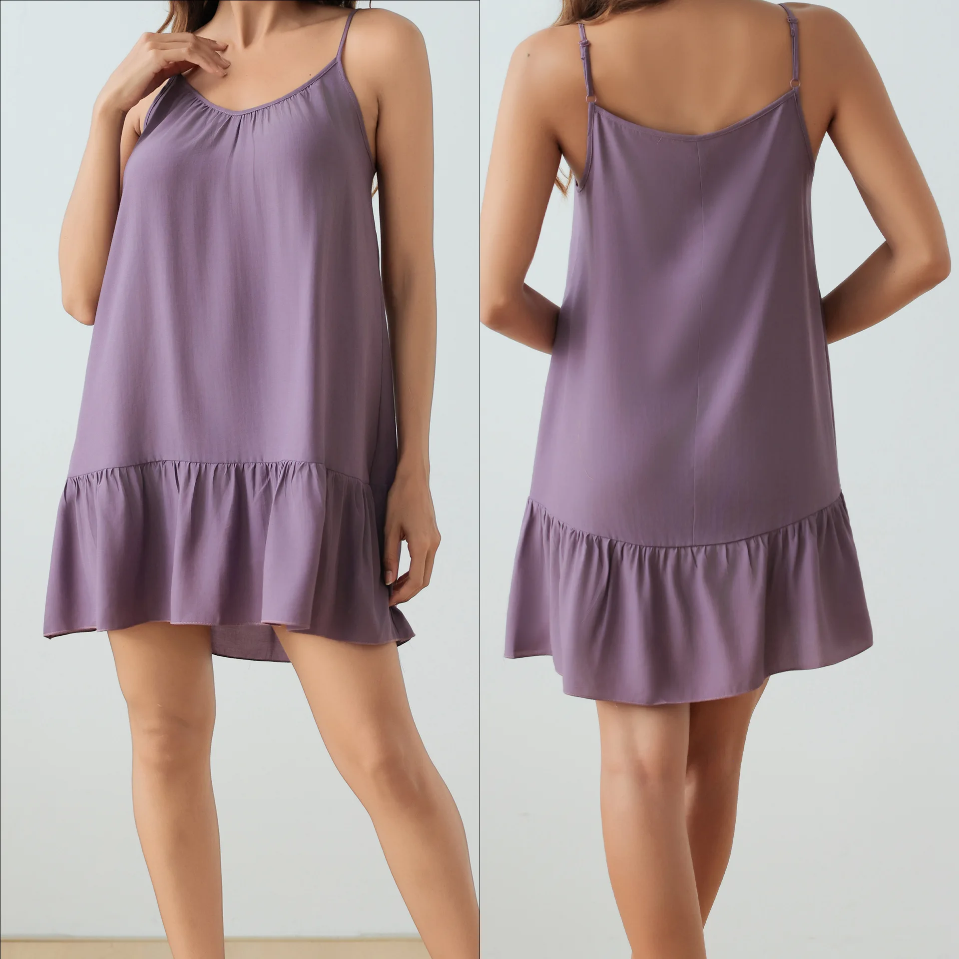 Ruffles Hem Suspender Nightgown Female Chemise Sleepwear Home Dressing Gown Summer Nightdress Lingerie Lounge Wear
Ruffles Hem Suspender Nightgown Female Chemise Sleepwear Home Dressing Gown Summer Nightdress Lingerie Lounge Wear