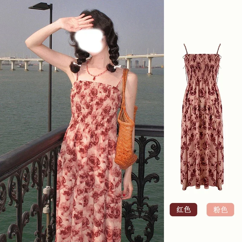 Women's French Elegant Printed Dress Sleeveless A-Line Streetwear Floral Break Sexy Temperament Long Vestidos
Women's French Elegant Printed Dress Sleeveless A-Line Streetwear Floral Break Sexy Temperament Long Vestidos