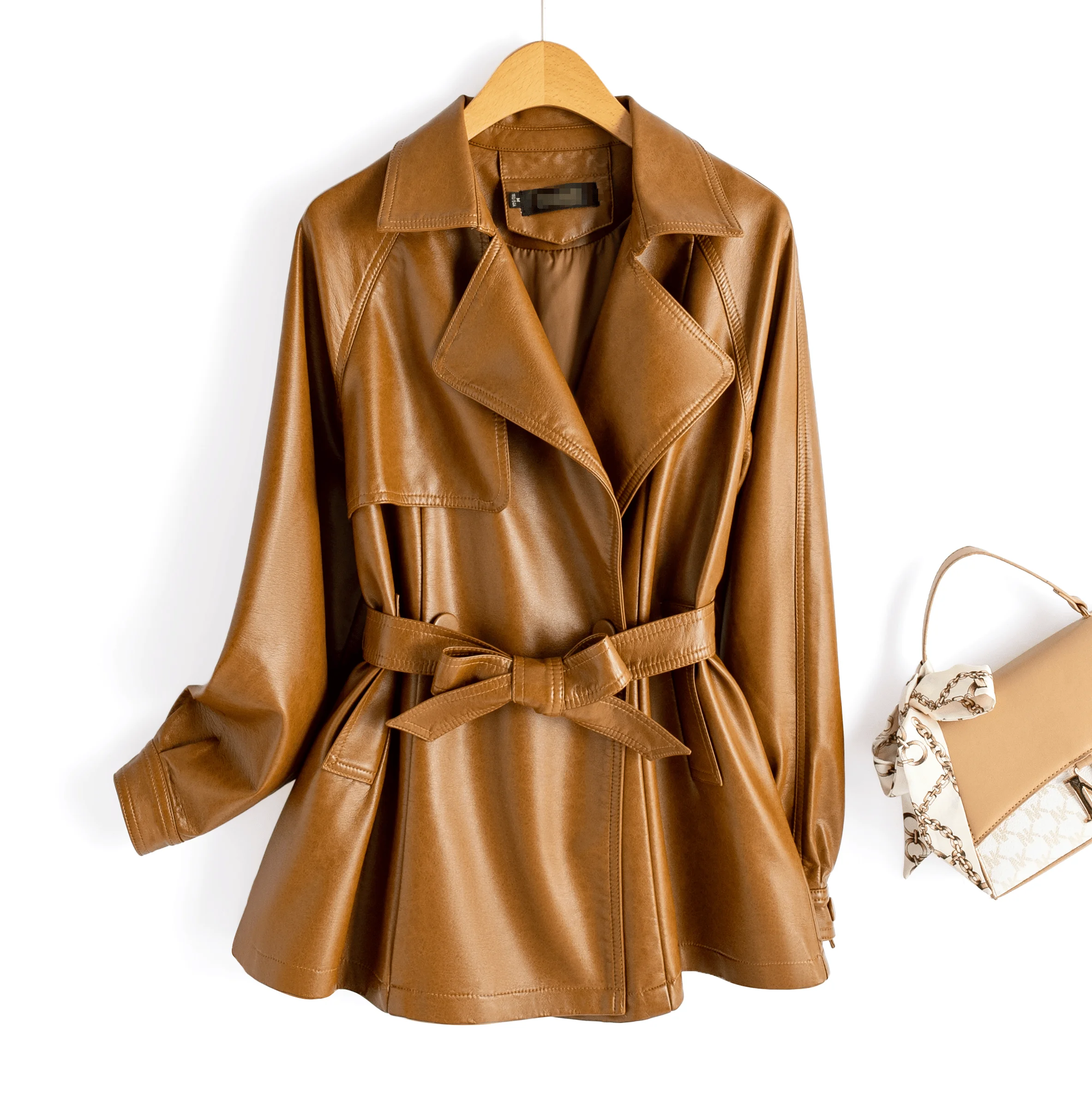 Ning Women's Leather Jaet Korean Sle Motorcycle Mid-Length Coat Casual Faionable Loose Fit Spring Season
Ning Women's Leather Jaet Korean Sle Motorcycle Mid-Length Coat Casual Faionable Loose Fit Spring Season