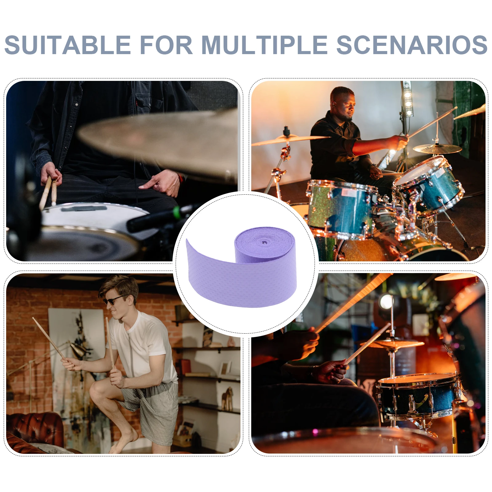 6pcs Drumstick Anti-slip Tape Sweat-absorbent for Drumsticks Straps Grip Wrap Supplies Pu Material Long-term Use Easy Install 
6pcs Drumstick Anti-slip Tape Sweat-absorbent for Drumsticks Straps Grip Wrap Supplies Pu Material Long-term Use Easy Install