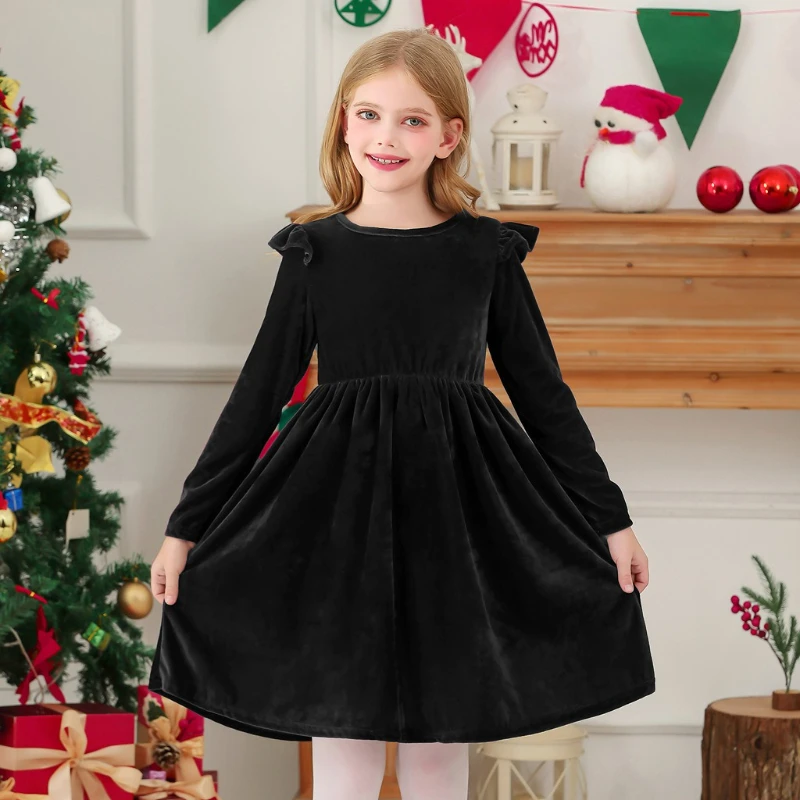2025 New Spring and Summer Girls' Ruffled Long Sleeved Waist Cinched Round Neck Dress
2025 New Spring and Summer Girls' Ruffled Long Sleeved Waist Cinched Round Neck Dress