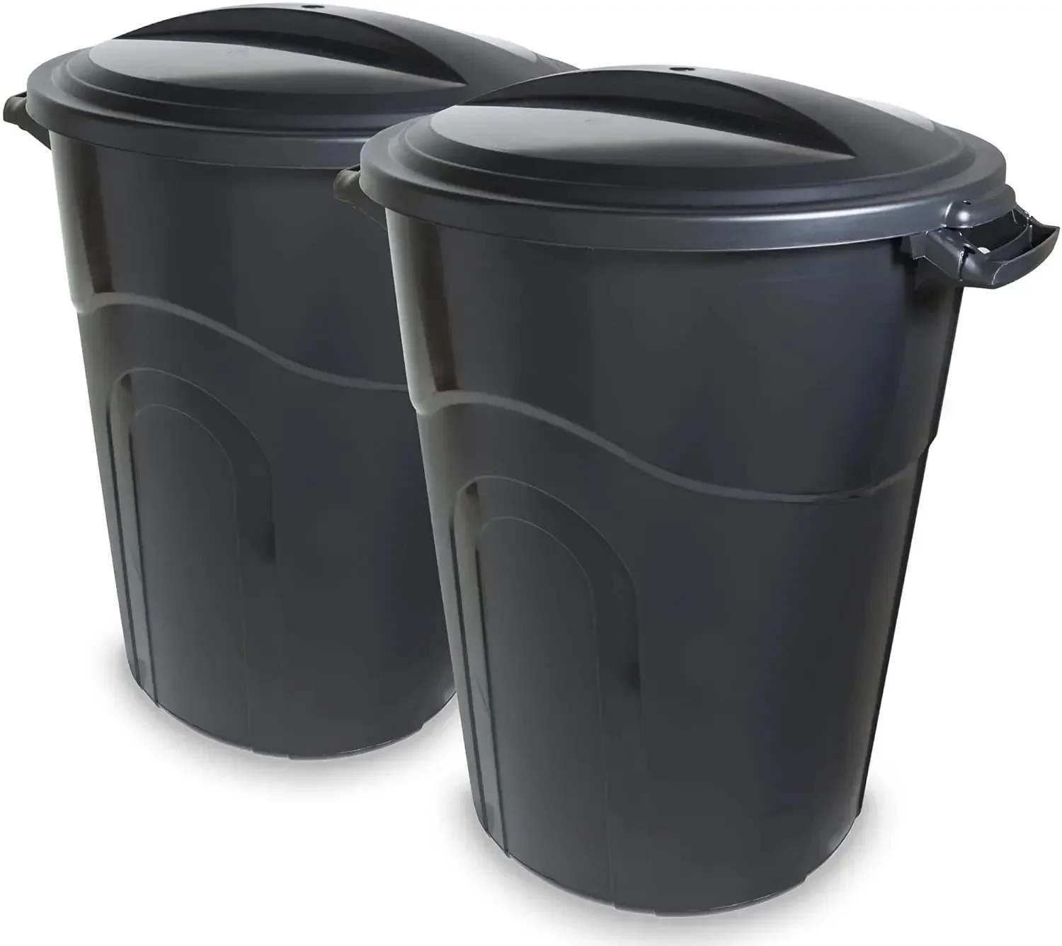 32 Gallon Outdoor Waste Garbage Bin, Easy to Carry Pass-Through Handles & Attachable Click Lock Lid, Black
32 Gallon Outdoor Waste Garbage Bin, Easy to Carry Pass-Through Handles & Attachable Click Lock Lid, Black