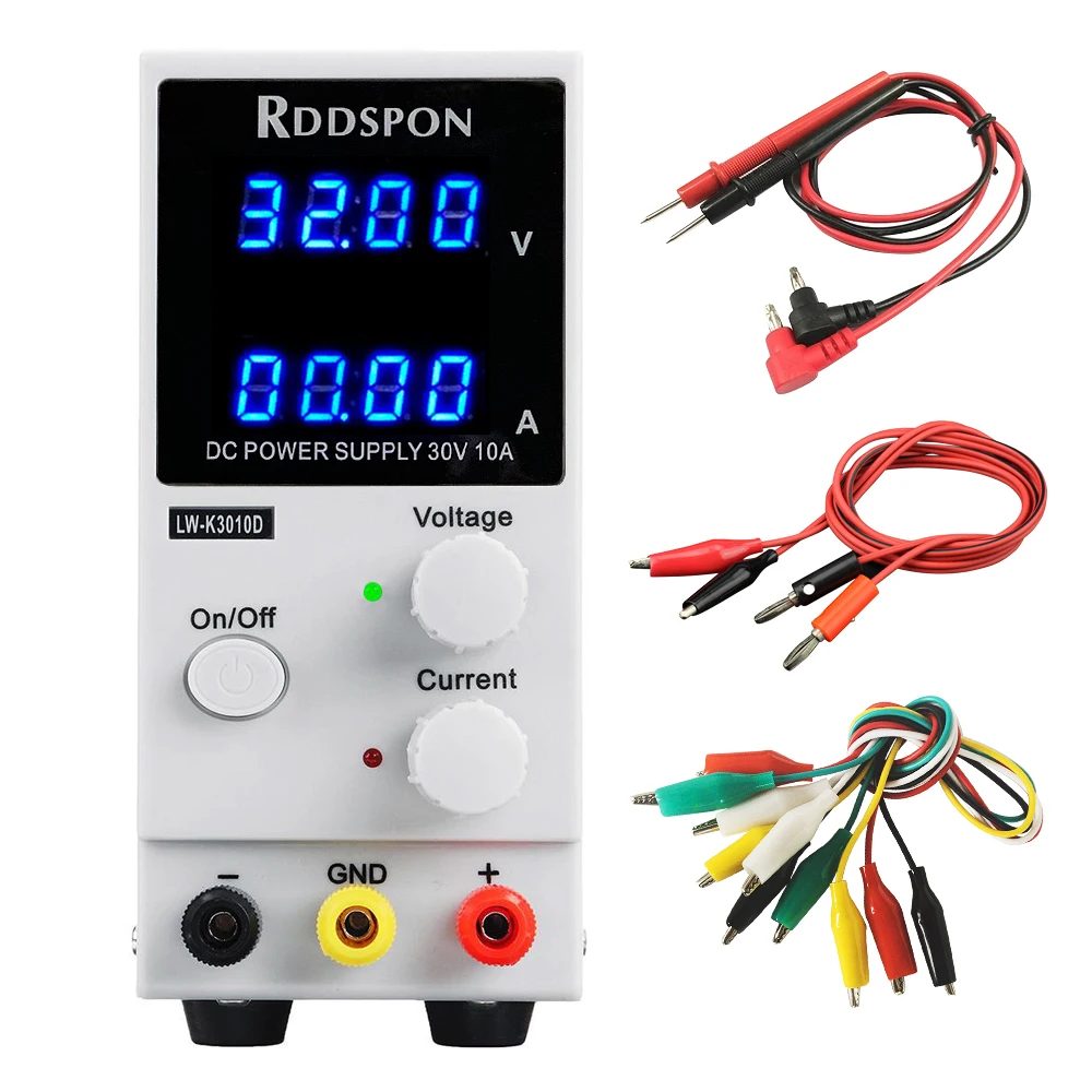 LW-K3010D Mini DC Power Supply Adjustable 4 Digit Display 30V 10A Switching Laboratory Voltage Regulator Stabilizer AC 220V 110V
LW-K3010D Mini DC Power Supply Adjustable 4 Digit Display 30V 10A Switching Laboratory Voltage Regulator Stabilizer AC 220V 110V