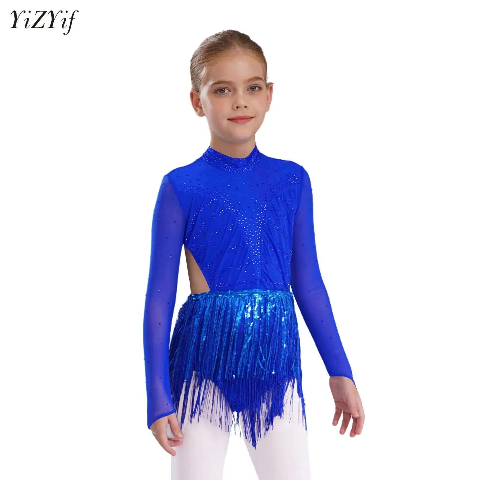 Girls Fringed Latin Jazz Dance Leotard Rhinestones Figure Skating Rhythmic Gymnastics Jersey Tassel Bodysuit Dress Dancewear
Girls Fringed Latin Jazz Dance Leotard Rhinestones Figure Skating Rhythmic Gymnastics Jersey Tassel Bodysuit Dress Dancewear