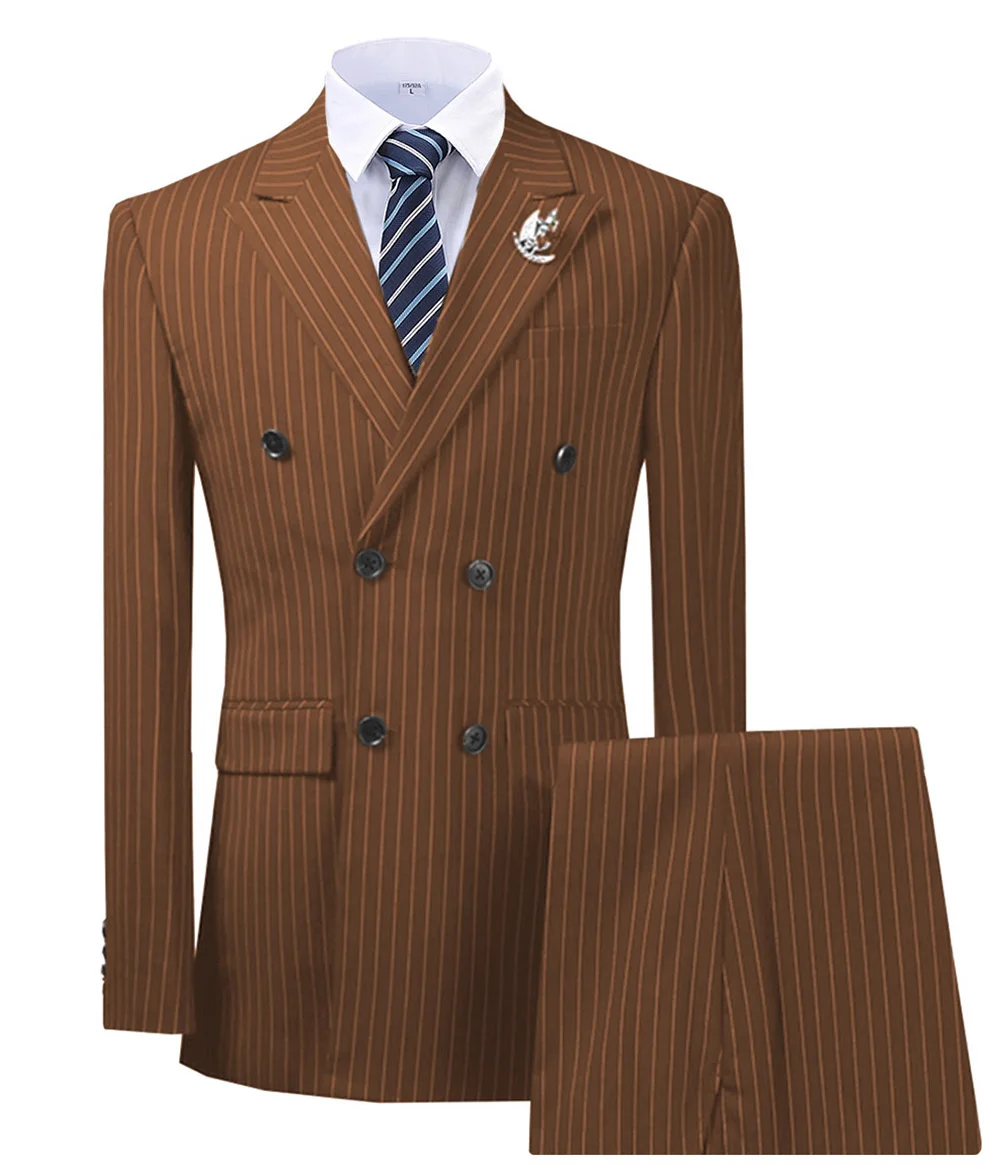 Olive Green Striped Mens Suits Double Breasted For Wedding Custom Made Man Costume Groom 2-Pieces Tuxedos Best Man Blazer Pants
Olive Green Striped Mens Suits Double Breasted For Wedding Custom Made Man Costume Groom 2-Pieces Tuxedos Best Man Blazer Pants