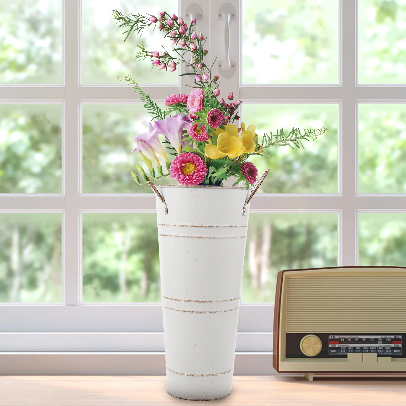 Home Decor Retro Tin Bucket Iron Flower Umbrella Vase Plant Pot Display White Round Stand Rack Rustic Jugs
Home Decor Retro Tin Bucket Iron Flower Umbrella Vase Plant Pot Display White Round Stand Rack Rustic Jugs