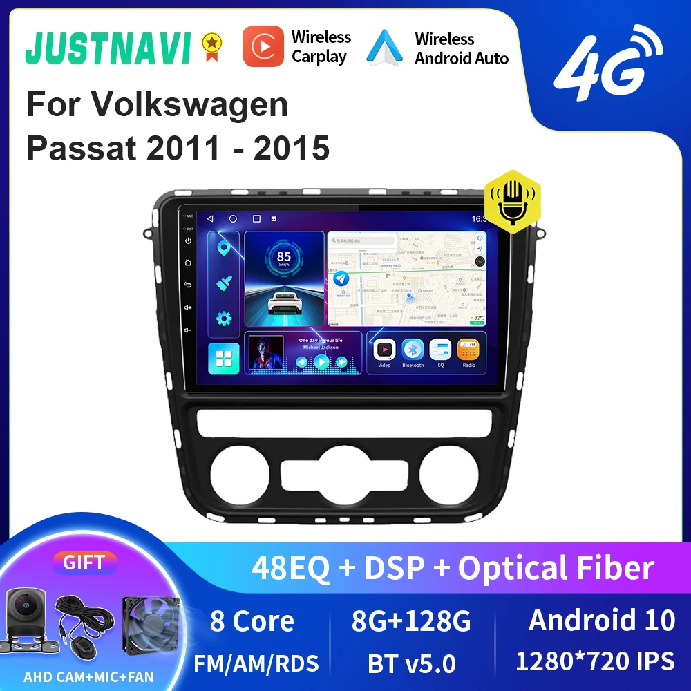JUSTNAVI QT10 беспроводной CarPlay Android авто радио для Volkswagen Passat 2011 - 2015 стерео автомобильный мультимедийный видеоплеер GPS DVD
JUSTNAVI QT10 беспроводной CarPlay Android авто радио для Volkswagen Passat 2011 - 2015 стерео автомобильный мультимедийный видеоплеер GPS DVD