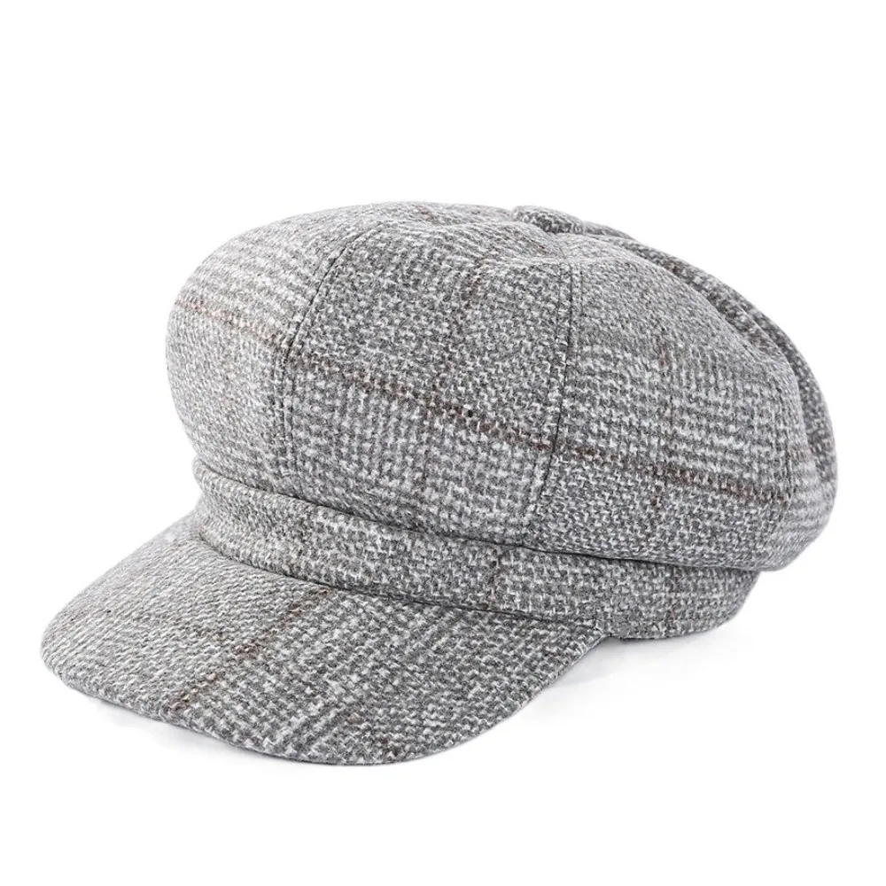 Винтажная шерстяная восьмиугольная шляпа в клетку с защитой для ушей, теплая кепка-берет в корейском и британском стиле для путешествий
Винтажная шерстяная восьмиугольная шляпа в клетку с защитой для ушей, теплая кепка-берет в корейском и британском стиле для путешествий