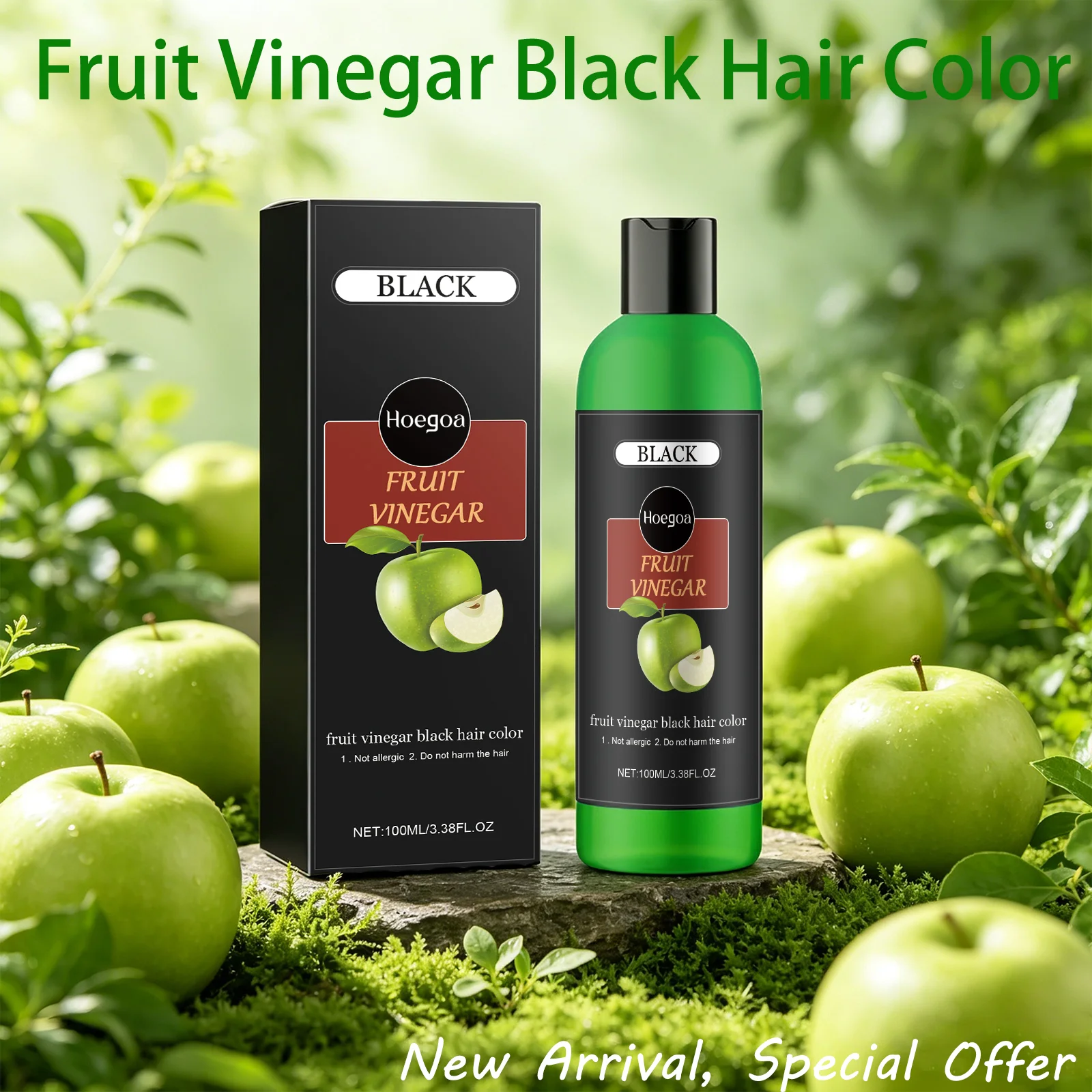 HOEGOA 100mL Fruit Vinegar Black Hair Color Refreshing Formula Strengthen Hair Multiple Care Natural Dyeing Hair Dye Shampoo
HOEGOA 100mL Fruit Vinegar Black Hair Color Refreshing Formula Strengthen Hair Multiple Care Natural Dyeing Hair Dye Shampoo