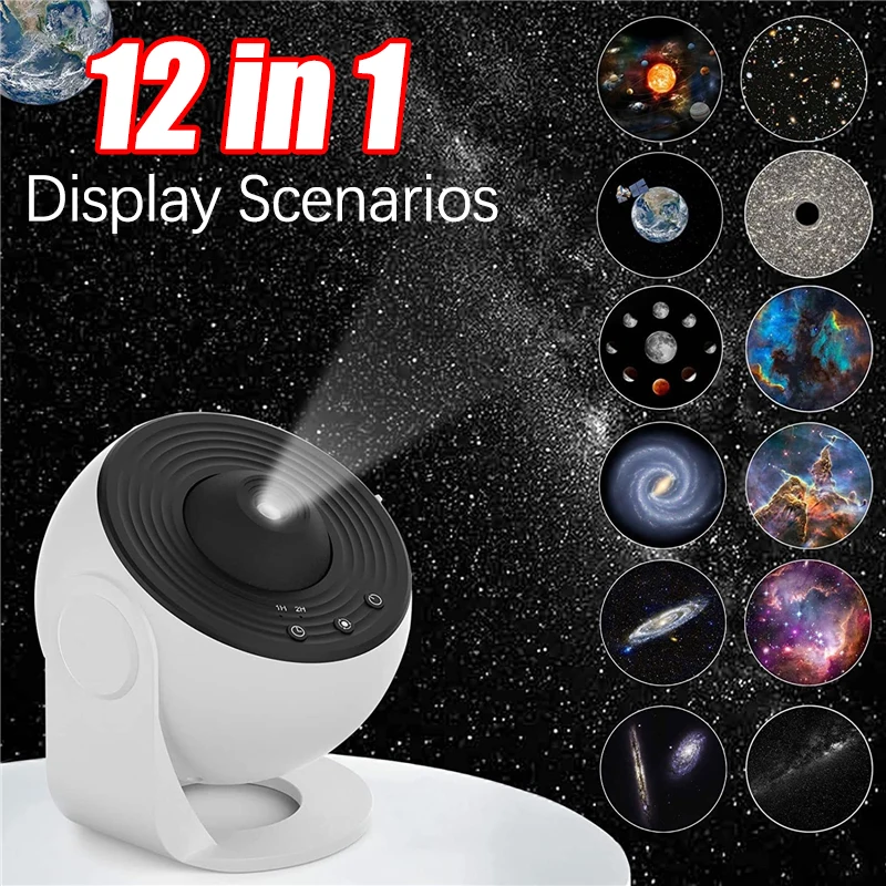 12 in 1 Planetarium Galaxy Projector 360 Degree Rotate LED Starry Sky Projector Bedroom Night Light for Kids Child Gift
12 in 1 Planetarium Galaxy Projector 360 Degree Rotate LED Starry Sky Projector Bedroom Night Light for Kids Child Gift