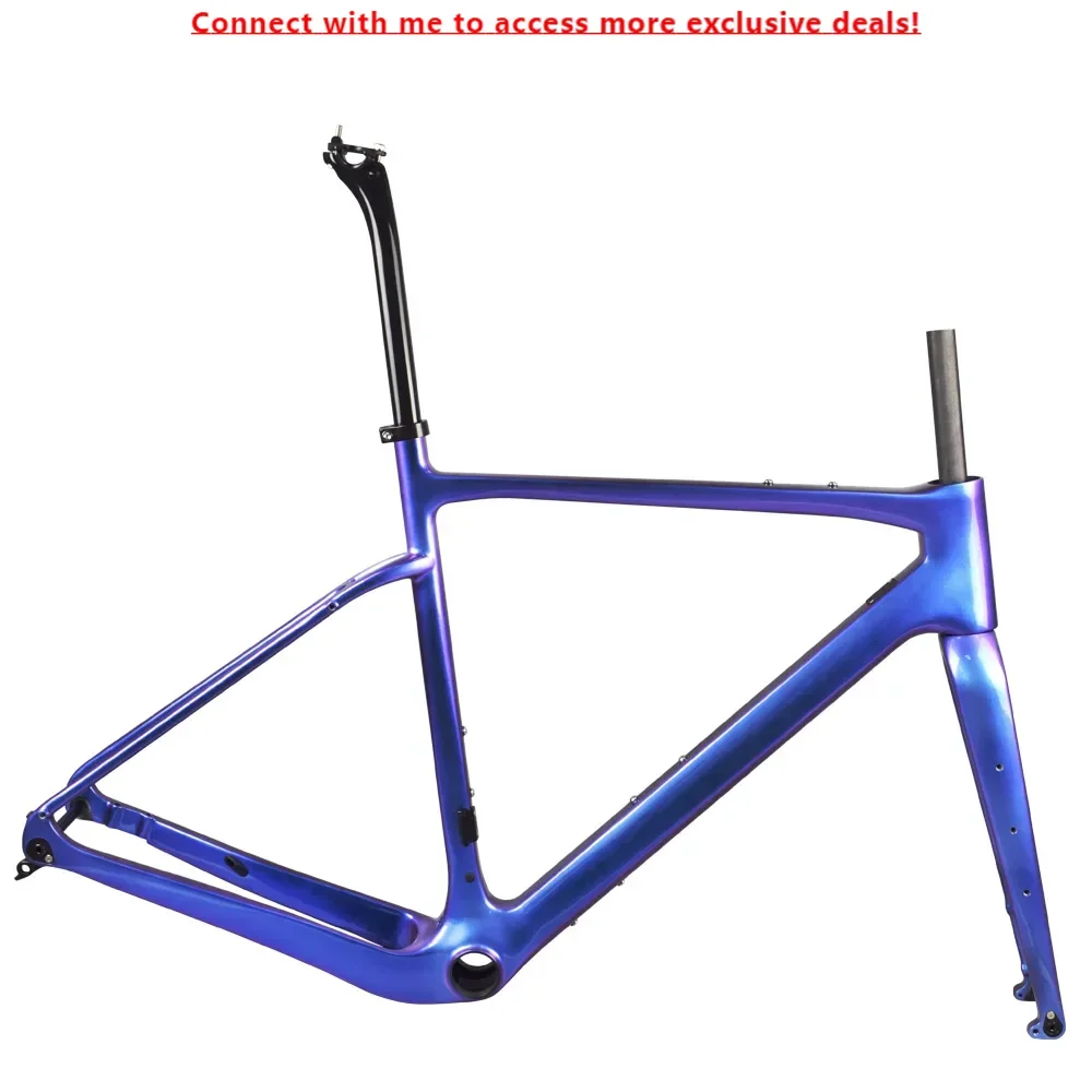 OEM Painting Gravel Bike Frame Internal Cable Routing Thru Axle 142*12mm Road Frameset
OEM Painting Gravel Bike Frame Internal Cable Routing Thru Axle 142*12mm Road Frameset