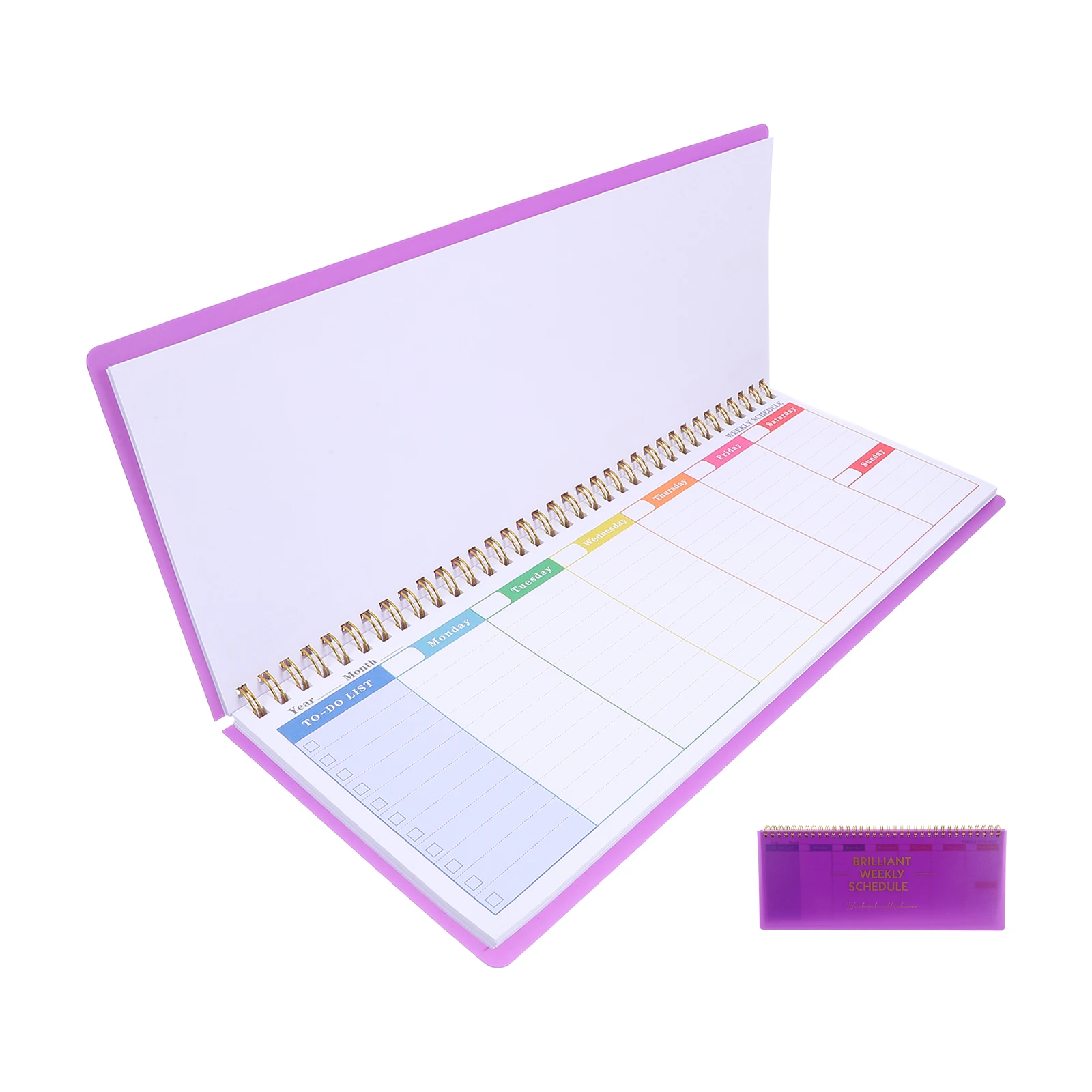 Undated Weekly Planner Notepad Horizontal Layout Time Management Notebook Bleed-Proof Paper Office Supplies Purple Desktop
Undated Weekly Planner Notepad Horizontal Layout Time Management Notebook Bleed-Proof Paper Office Supplies Purple Desktop
