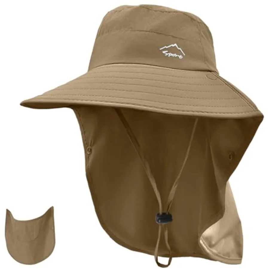 Rosoz Sun Hat for Men Women with Neck Flap, Wide Brim UPF50+ Fishing Hat with Detachable Face Cover Outdoor Sun Protection Hat
Rosoz Sun Hat for Men Women with Neck Flap, Wide Brim UPF50+ Fishing Hat with Detachable Face Cover Outdoor Sun Protection Hat