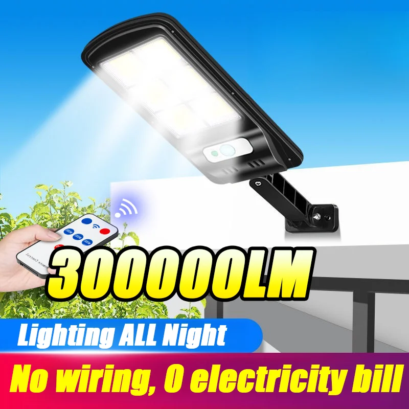 300000LM Solar Outdoor Lights 120 COB Sensor Street Lamp External Waterproof Solar Lamp For Garden With Remote Control Sunlight
300000LM Solar Outdoor Lights 120 COB Sensor Street Lamp External Waterproof Solar Lamp For Garden With Remote Control Sunlight