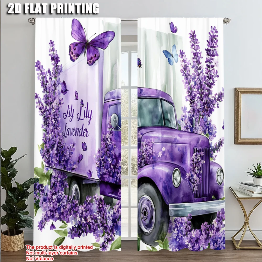2pcs, Curtains Digital Printed 2D print Purple Car Floral Butterfly Versatile Durable Polyester (without rod) Versatile All
2pcs, Curtains Digital Printed 2D print Purple Car Floral Butterfly Versatile Durable Polyester (without rod) Versatile All