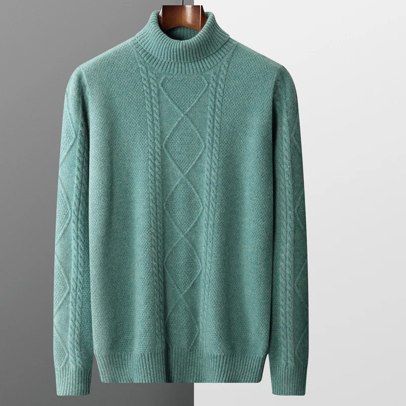 Classic Men's Clothes Turtleneck Sweaters Autumn Winter 100% Merino Wool Knitted Pullover Men Long Sleeve Warm Loose Tops S-3XL
Classic Men's Clothes Turtleneck Sweaters Autumn Winter 100% Merino Wool Knitted Pullover Men Long Sleeve Warm Loose Tops S-3XL