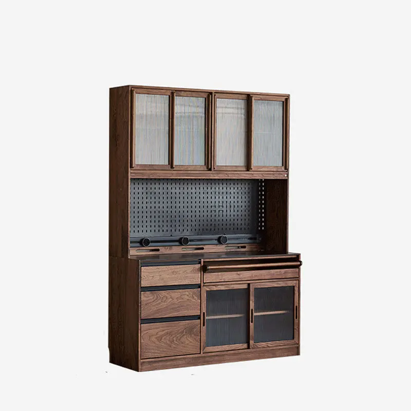 North American black walnut sideboard, solid wood slate cabinet, storage cabinet, living room, integrated against the wall
North American black walnut sideboard, solid wood slate cabinet, storage cabinet, living room, integrated against the wall