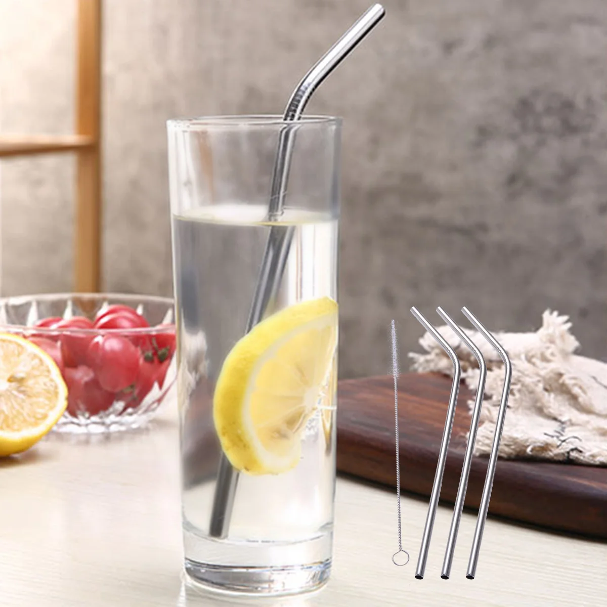 4 Pcs Stainless Steel Straw Sustainable Straws Reusable Aldult Health-conscious Curved Drinking Easy-to-clean
4 Pcs Stainless Steel Straw Sustainable Straws Reusable Aldult Health-conscious Curved Drinking Easy-to-clean