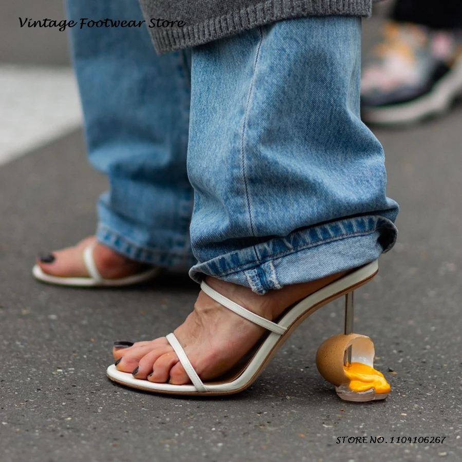 Novelty Egg Yolk High Heel Mules Elegant Round Open Toe Strange Style Heel Shoes Women's Summer Streetstyle Modern Slippers
Novelty Egg Yolk High Heel Mules Elegant Round Open Toe Strange Style Heel Shoes Women's Summer Streetstyle Modern Slippers