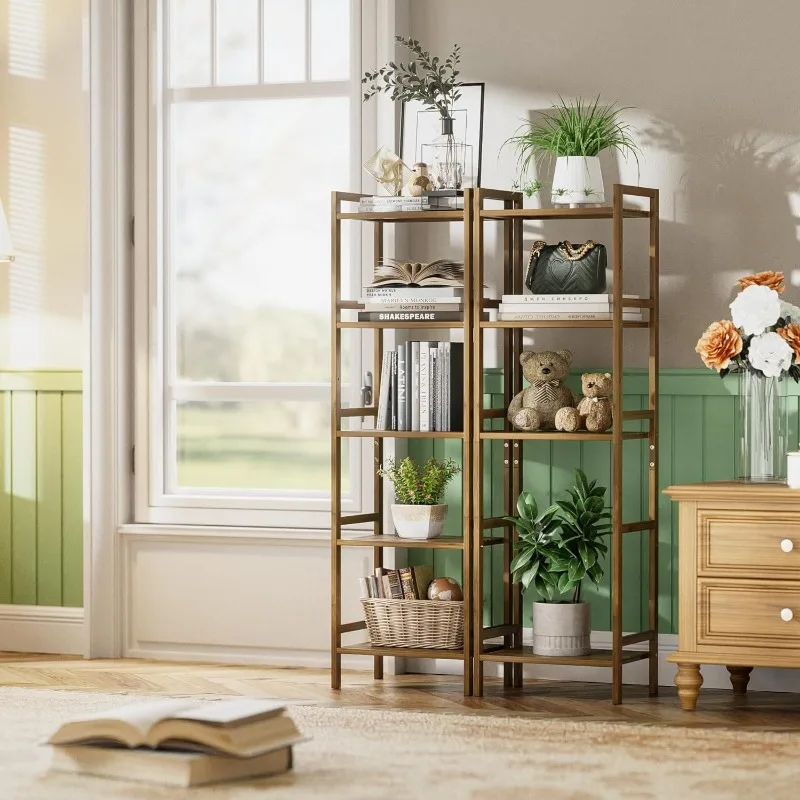 Bamboo Book Shelf, Tall Narrow Bookcase, Bathroom Shelving Unit 5 Tier Floor Standing Adjustable Bookshelf for Small Spaces
Bamboo Book Shelf, Tall Narrow Bookcase, Bathroom Shelving Unit 5 Tier Floor Standing Adjustable Bookshelf for Small Spaces