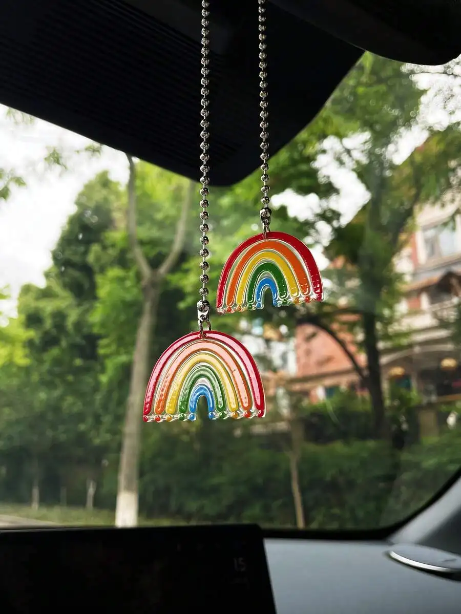 Acrylic Rainbow Car Hanging Ornament For Rearview Mirror Interior Decoration
Acrylic Rainbow Car Hanging Ornament For Rearview Mirror Interior Decoration