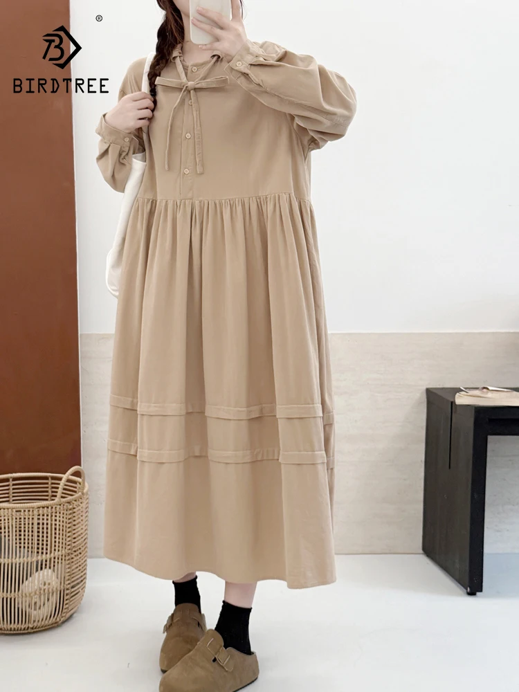 New 2025 Autumn Cotton Long Sleeve Dresses, Women Stand Lace-up Solid, Mori Girl Retro French Sweet Loose A-line Dress D5N464CC
New 2025 Autumn Cotton Long Sleeve Dresses, Women Stand Lace-up Solid, Mori Girl Retro French Sweet Loose A-line Dress D5N464CC