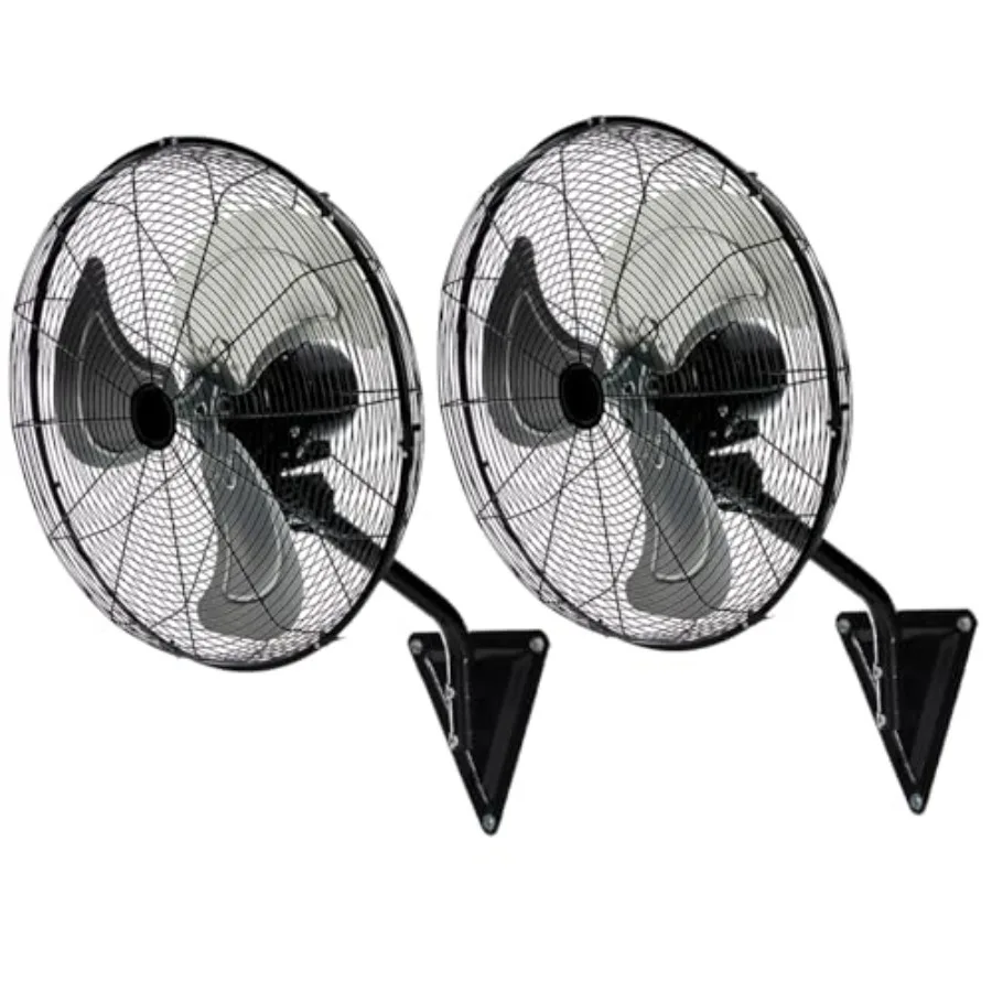 20 Inch Wall Mount Fan, 2 Pack Heavy Duty Oscillating Fan, Black, 6600 CFM High Velocity 3-Speed with Adjustable Tilting for Wo
20 Inch Wall Mount Fan, 2 Pack Heavy Duty Oscillating Fan, Black, 6600 CFM High Velocity 3-Speed with Adjustable Tilting for Wo