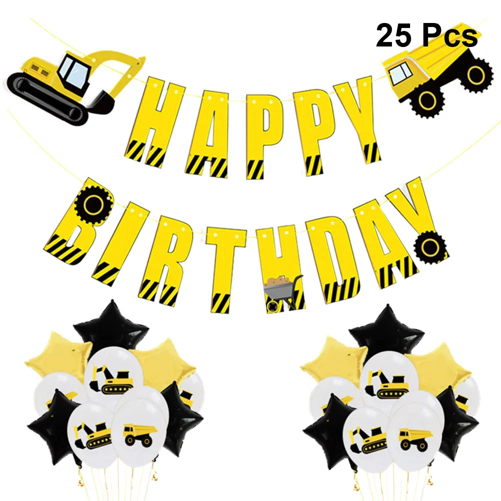 25 pcs Birthday Balloons Kit Balloon Set Excavator Truck Printing Non-Toxic odorless Garden Balloons Kit
25 pcs Birthday Balloons Kit Balloon Set Excavator Truck Printing Non-Toxic odorless Garden Balloons Kit