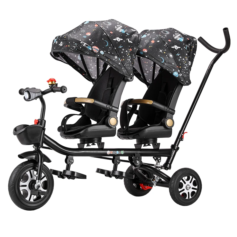 Stroller can sit and lie down Children's tricycle Twin stroller Foldable baby bicycle size treasure Two-child
Stroller can sit and lie down Children's tricycle Twin stroller Foldable baby bicycle size treasure Two-child