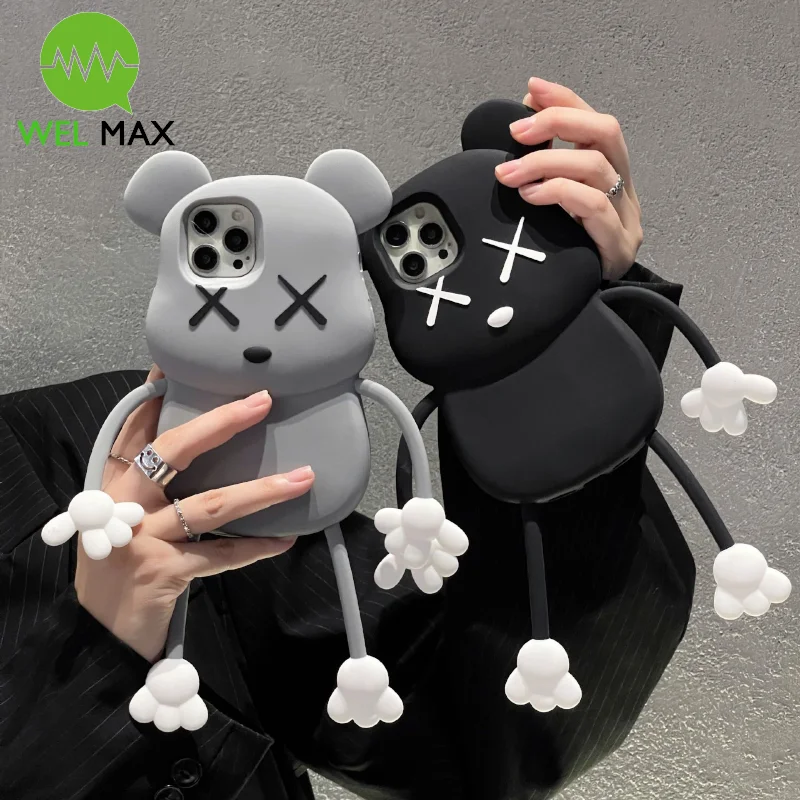Fashion Cute 3D Violent Bear XX Couple Phone Case For iPhone 14 13 12 11 Pro Max ShockProof Anti-fall Soft Silicone shell Funny
Fashion Cute 3D Violent Bear XX Couple Phone Case For iPhone 14 13 12 11 Pro Max ShockProof Anti-fall Soft Silicone shell Funny