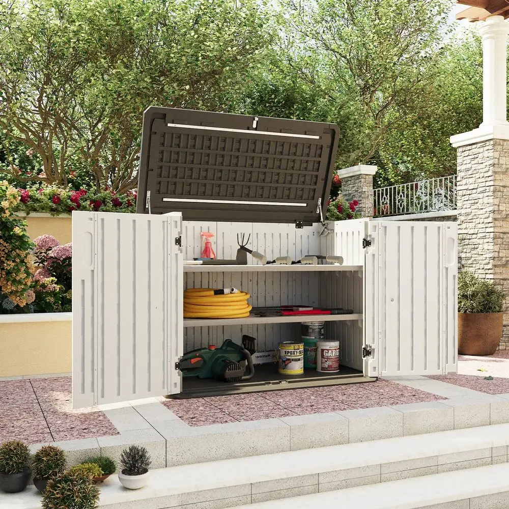 Outdoor Storage Shed, 35 Cu.Ft Vertical Storage Sheds Outdoor with Floor amp Shelves, Outdoor Waterproof Storage Cabinet for Ga
Outdoor Storage Shed, 35 Cu.Ft Vertical Storage Sheds Outdoor with Floor amp Shelves, Outdoor Waterproof Storage Cabinet for Ga
