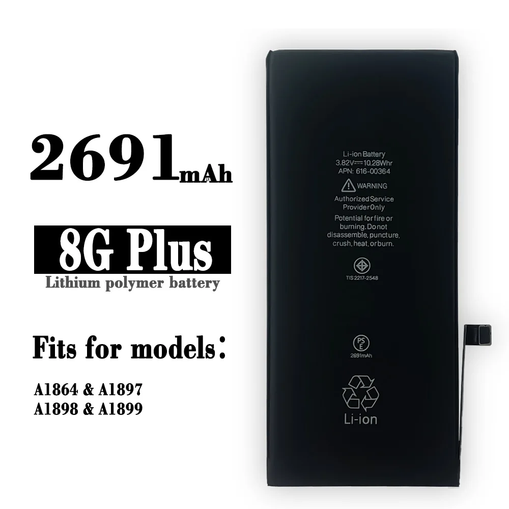 Сменный аккумулятор для Apple Iphone 8 Plus 8P I8P A1861 A1897 A1898 A1899, 2691 мАч, высококачественные литий-ионные аккумуляторы
Сменный аккумулятор для Apple Iphone 8 Plus 8P I8P A1861 A1897 A1898 A1899, 2691 мАч, высококачественные литий-ионные аккумуляторы