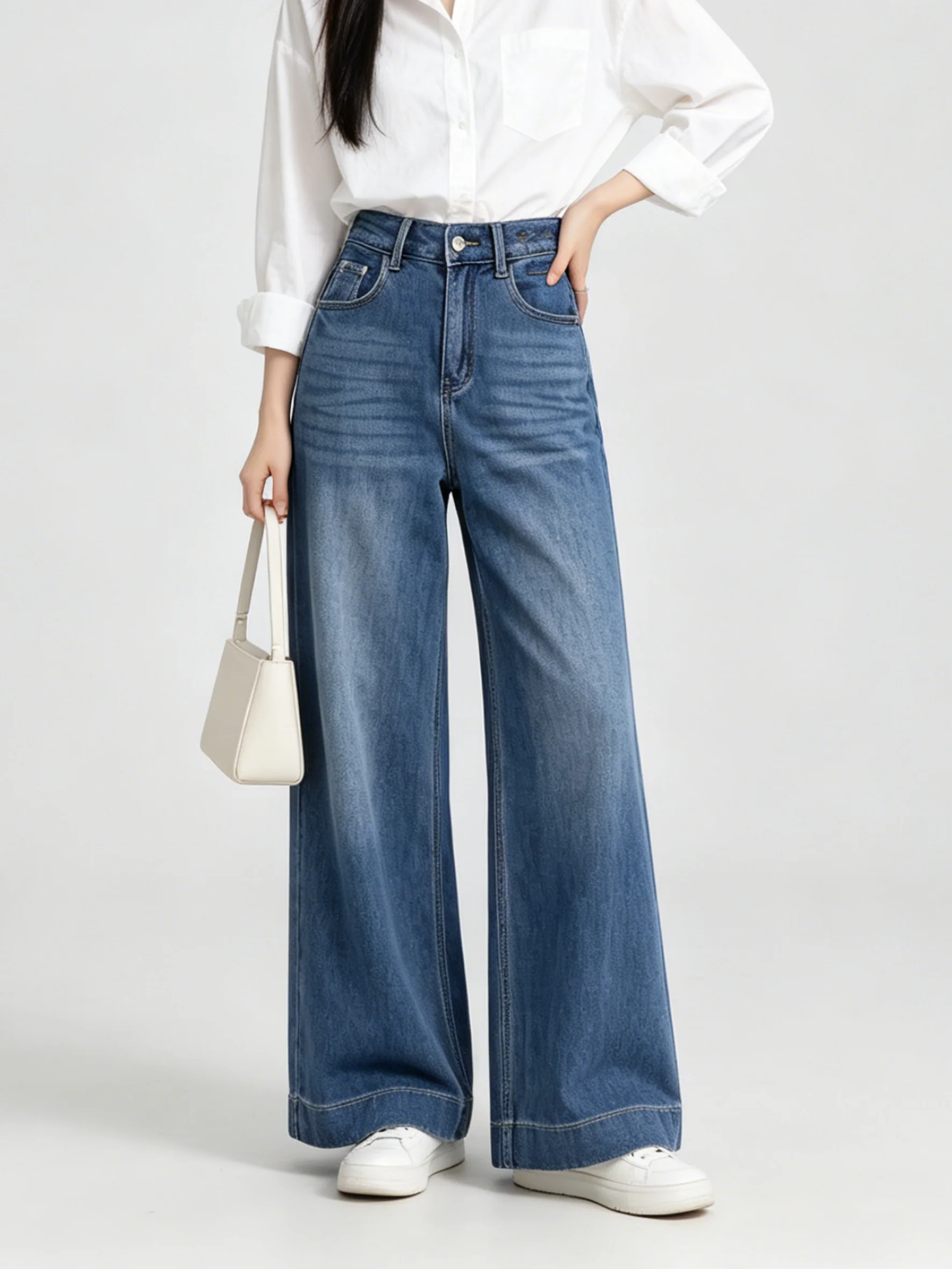 Washed Soft Wide Leg High Waist Jeans Women's Versatile Slimming Loose Long Pants Summer Korean Style Casual Denim Skinnies
Washed Soft Wide Leg High Waist Jeans Women's Versatile Slimming Loose Long Pants Summer Korean Style Casual Denim Skinnies