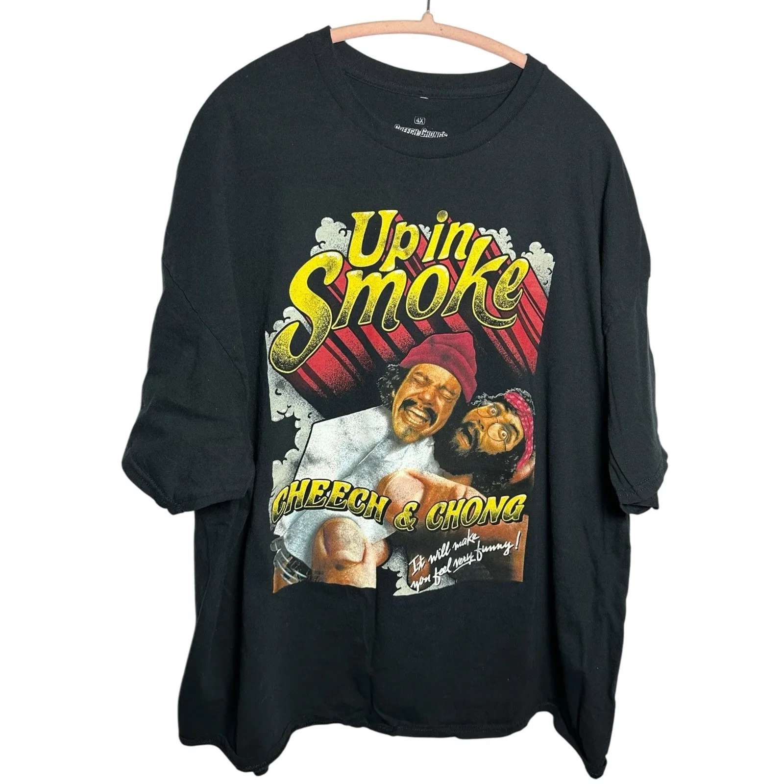 Черная футболка Cheech and Chong Up In Smoke, мужская футболка 4XL Stoner 420, фильм EUC 
Черная футболка Cheech and Chong Up In Smoke, мужская футболка 4XL Stoner 420, фильм EUC