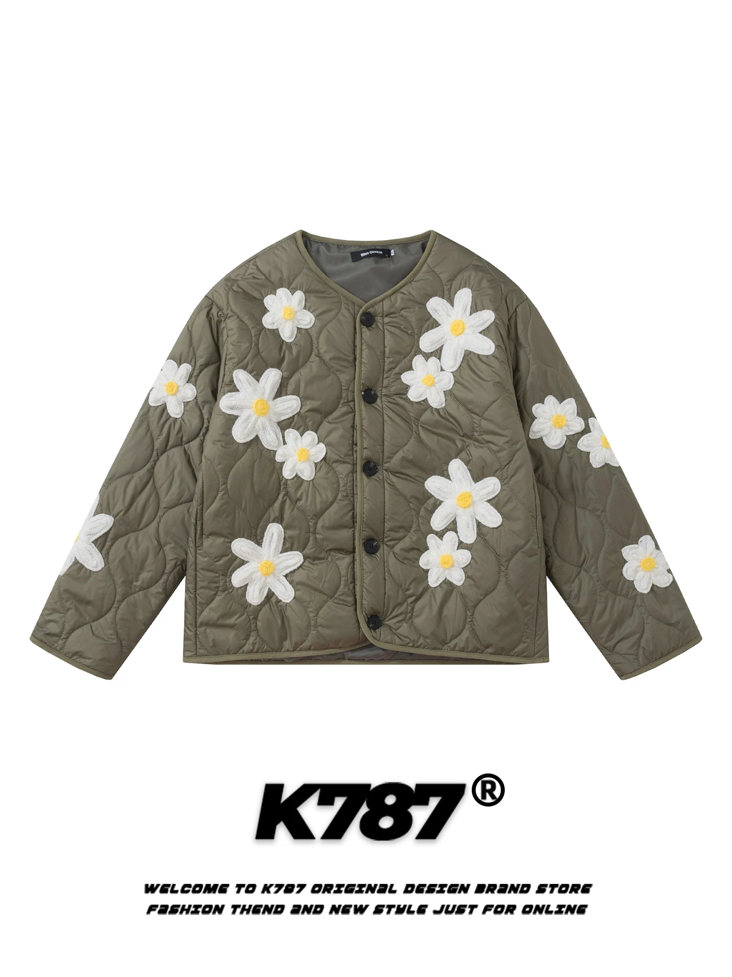 American Retro Patchwork Embroidered Daisy Open Cardigan Cotton Jaet Loose Casual Warm Winter Outerwear for Men And Women
American Retro Patchwork Embroidered Daisy Open Cardigan Cotton Jaet Loose Casual Warm Winter Outerwear for Men And Women