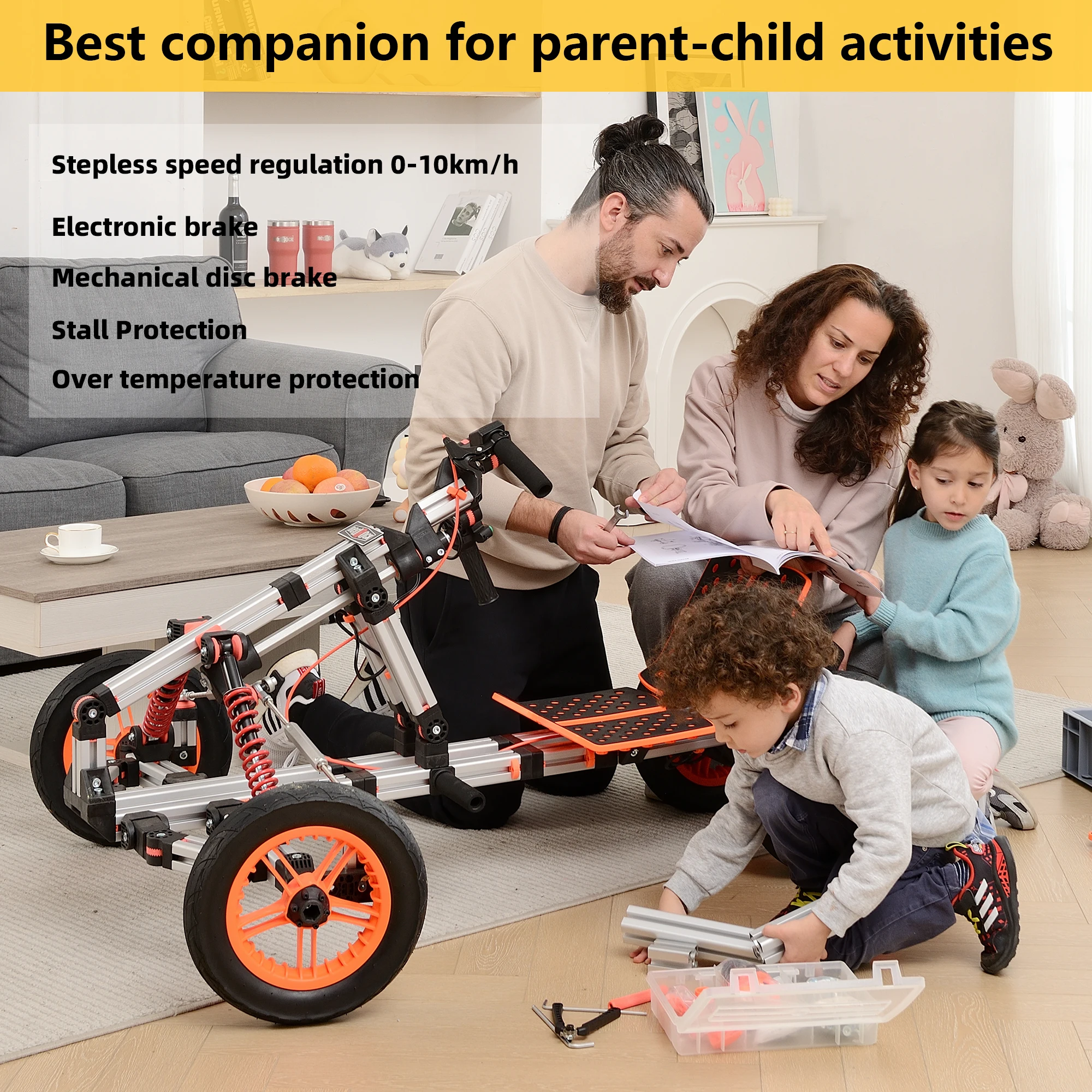 Modular design High-strength material electric innovation kart, more than 20 kinds of assembly methods, suitable for outdoor spo
Modular design High-strength material electric innovation kart, more than 20 kinds of assembly methods, suitable for outdoor spo