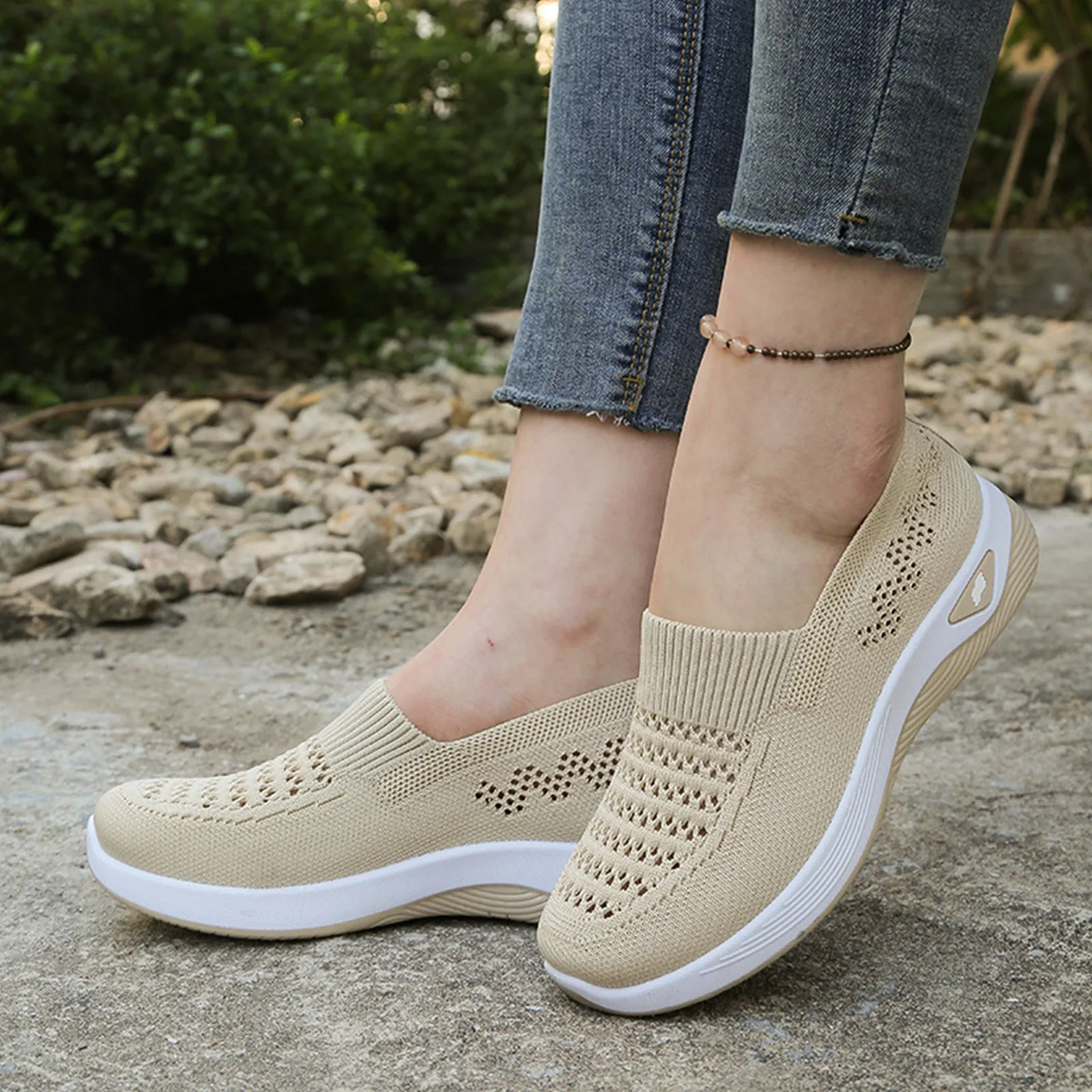 Walking Shoes Women Casual Sneakers Slip On Loafers Breathable Knit Hollow Out Lightweight Soft Sole Non Slip Multicolor Daily
Walking Shoes Women Casual Sneakers Slip On Loafers Breathable Knit Hollow Out Lightweight Soft Sole Non Slip Multicolor Daily