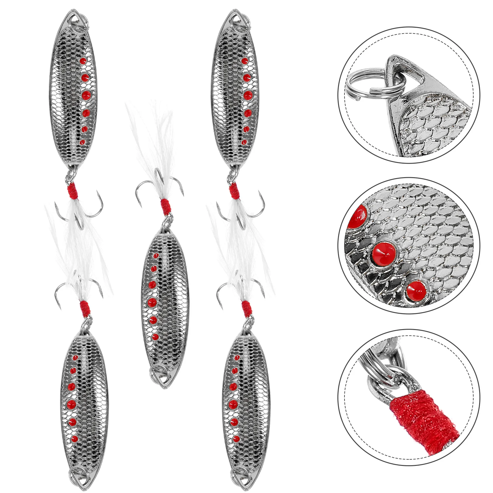 5 Pcs Lure Bait Sequins Silver Nude Fishing Baits Saltwater Lures Artificial Equipment Chicken Wear-resistant
5 Pcs Lure Bait Sequins Silver Nude Fishing Baits Saltwater Lures Artificial Equipment Chicken Wear-resistant