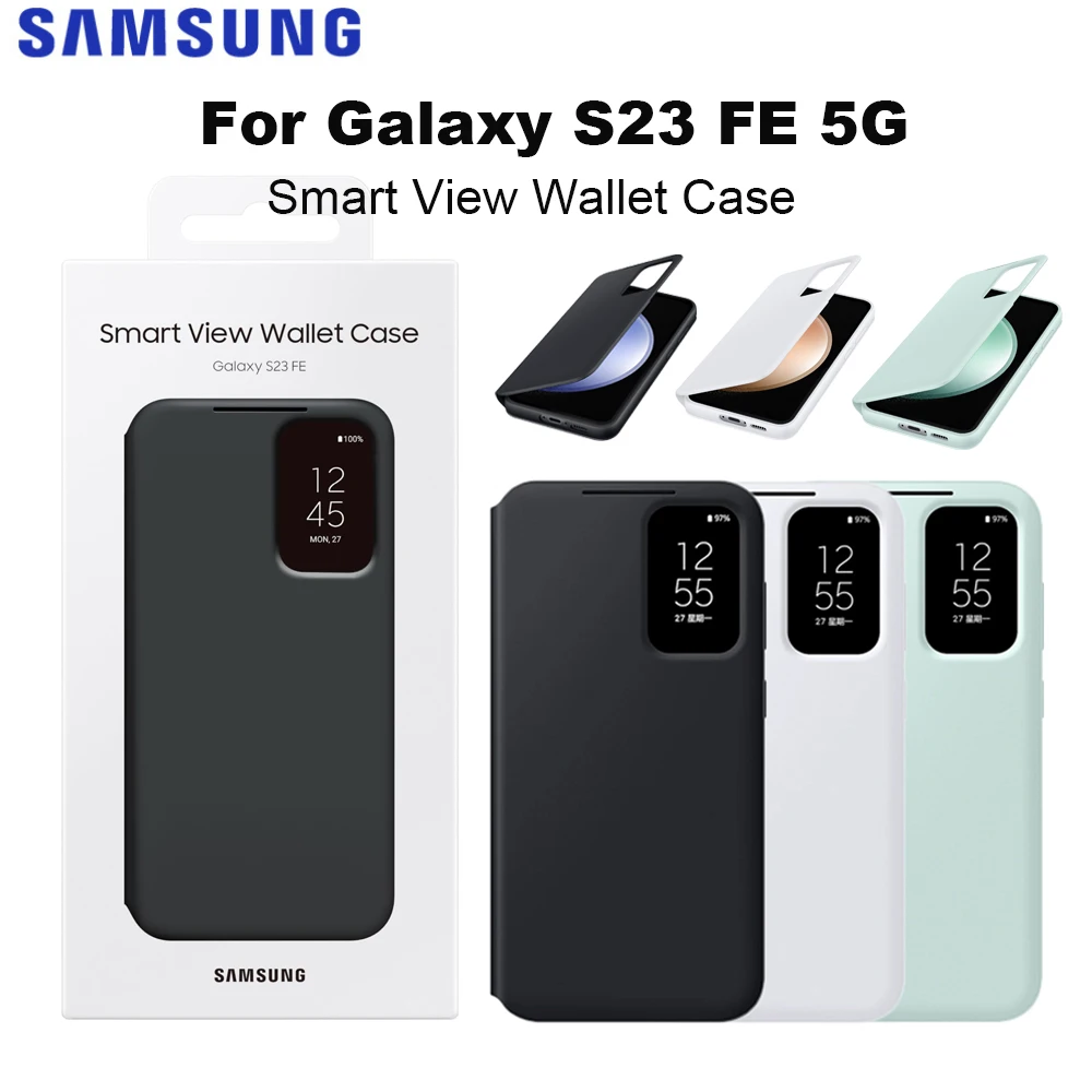Оригинальный чехол-бумажник S-View для Samsung Galaxy S23FE, чехол для телефона с отделением для карт, умный чехол-бумажник с откидной крышкой
Оригинальный чехол-бумажник S-View для Samsung Galaxy S23FE, чехол для телефона с отделением для карт, умный чехол-бумажник с откидной крышкой
